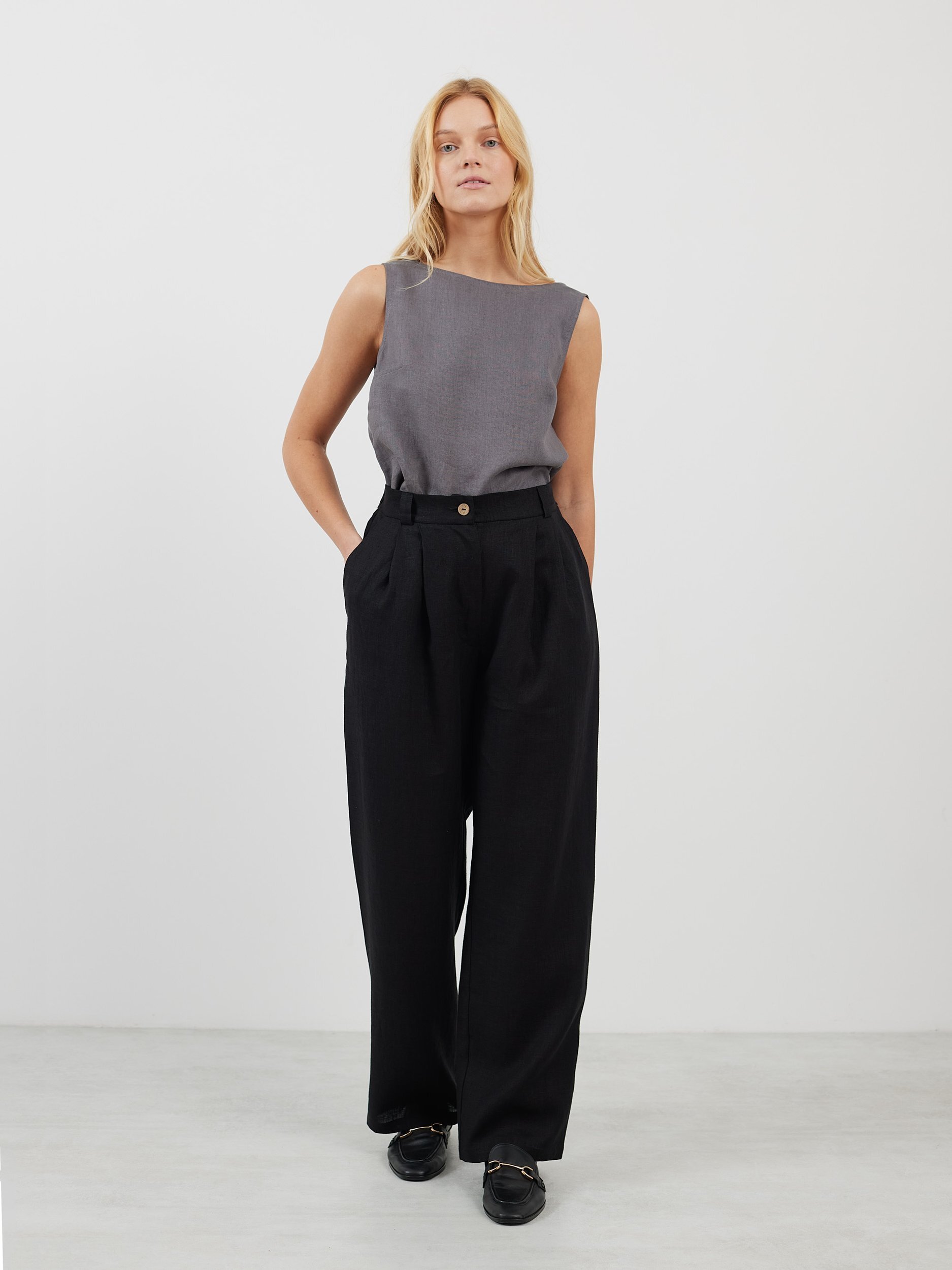 JAMES Linen Tailored Pants - Image 5