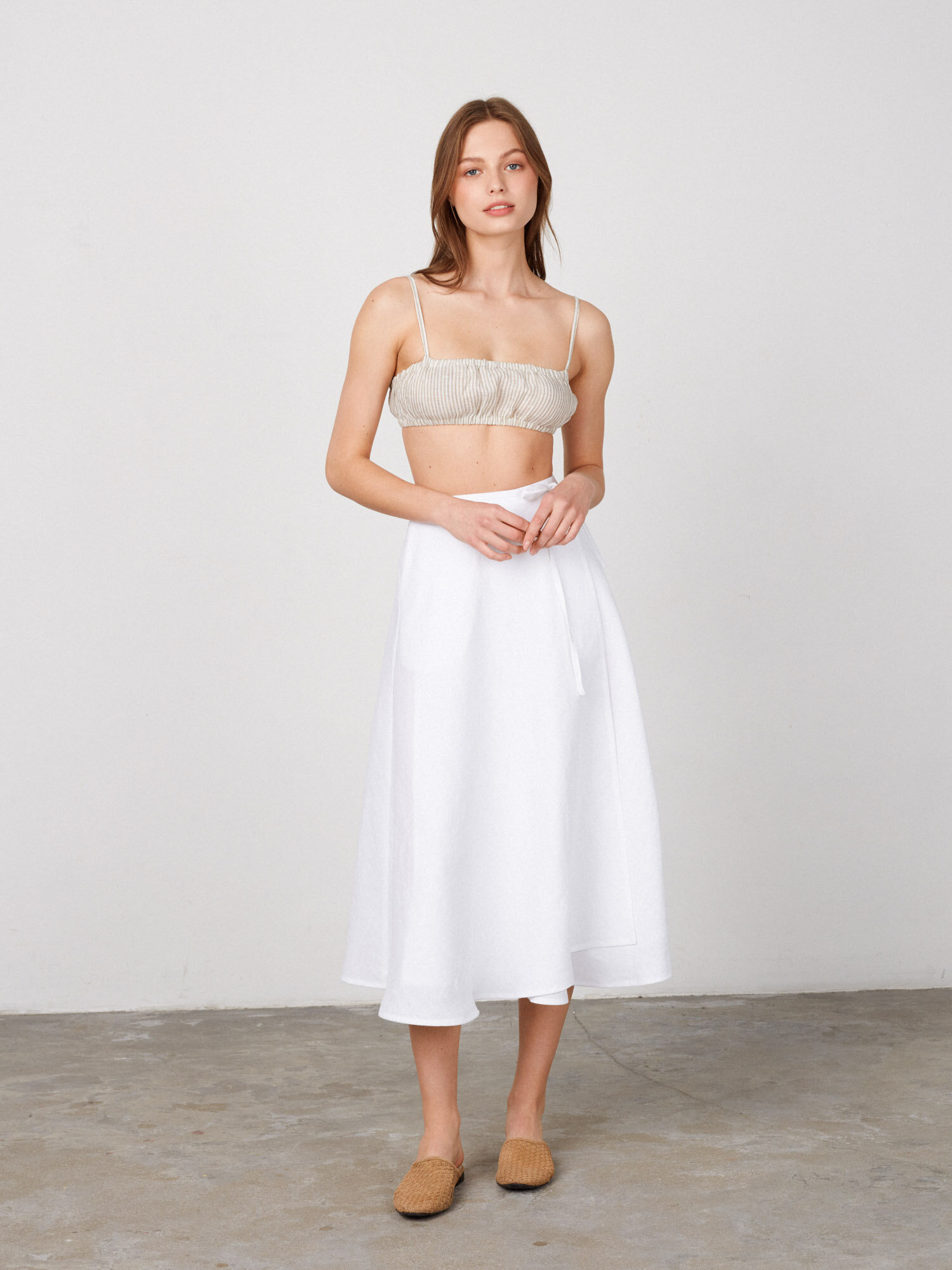 KENZIE Linen Wrap Skirt - Image 1