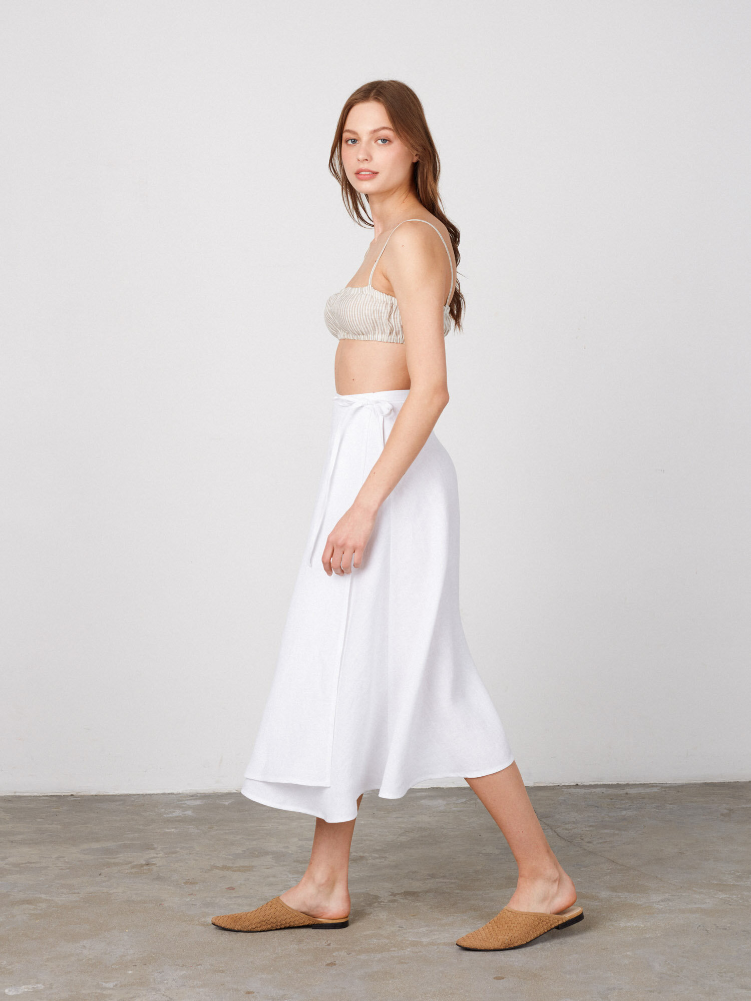 KENZIE Linen Wrap Skirt - Image 5