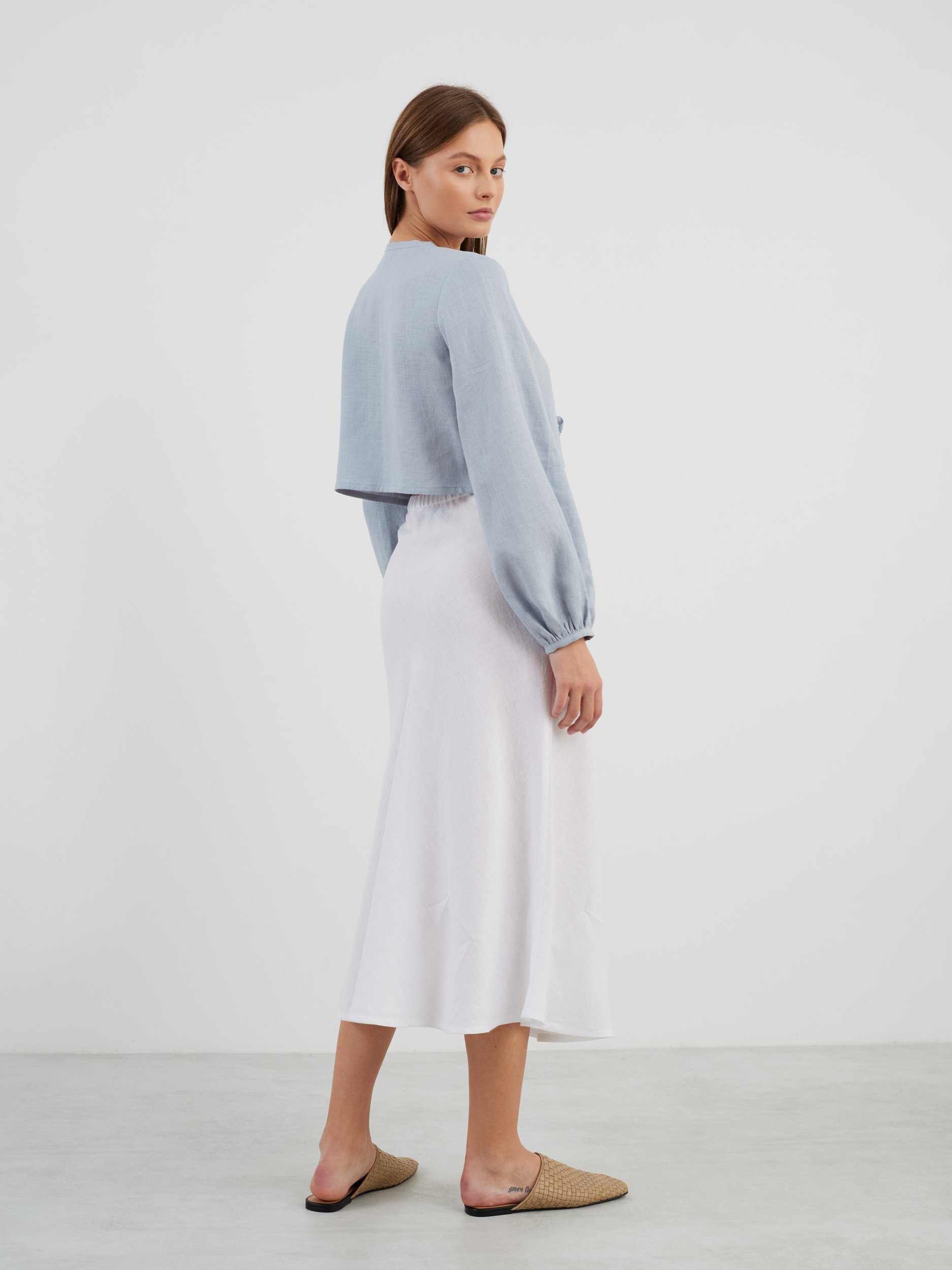 KOA Tie Front Linen Top - Image 5