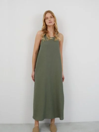 LANA Sleeveless Linen Maxi Dress