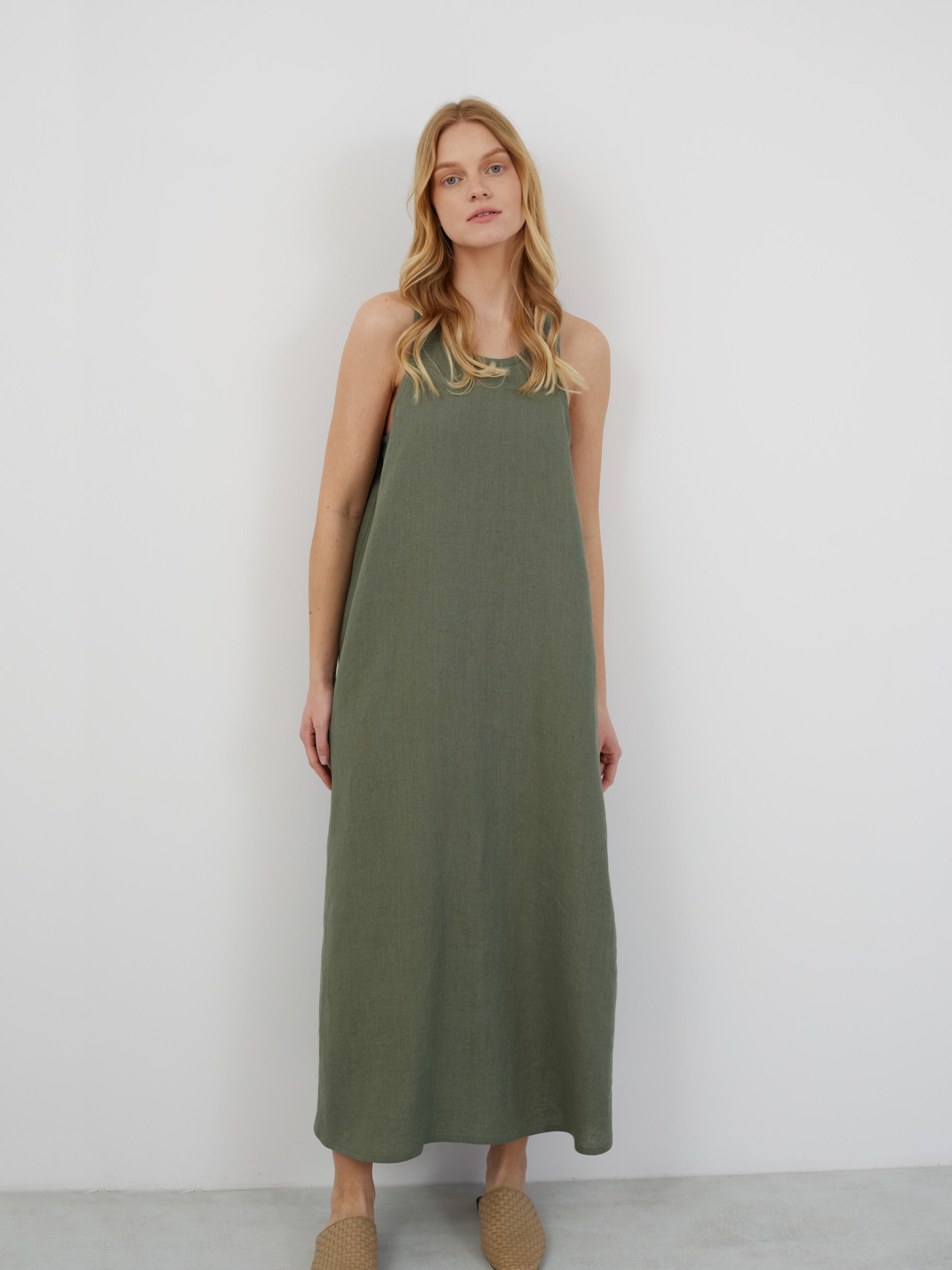 LANA Sleeveless Linen Maxi Dress - Image 1