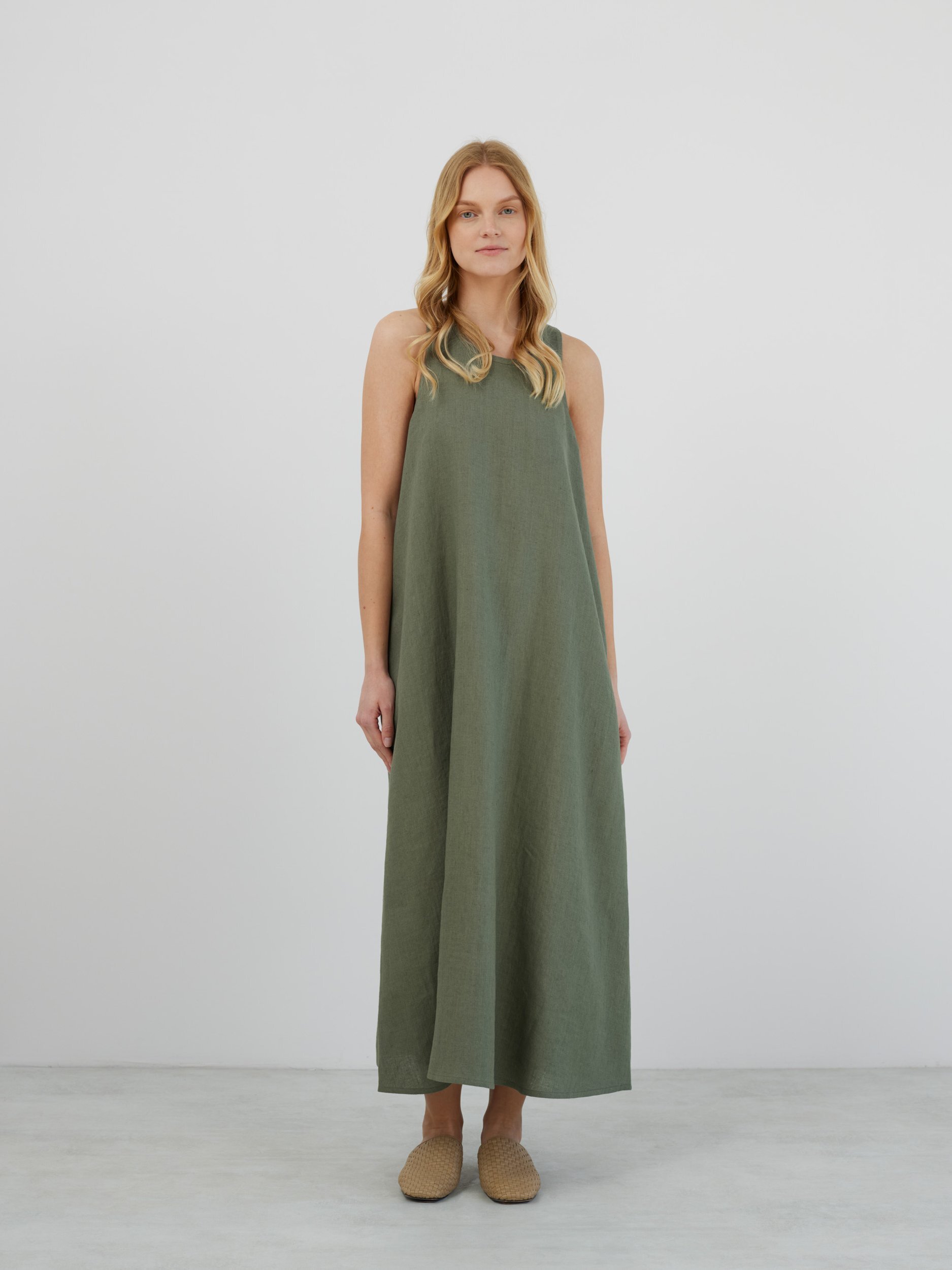 LANA Sleeveless Linen Maxi Dress - Image 2