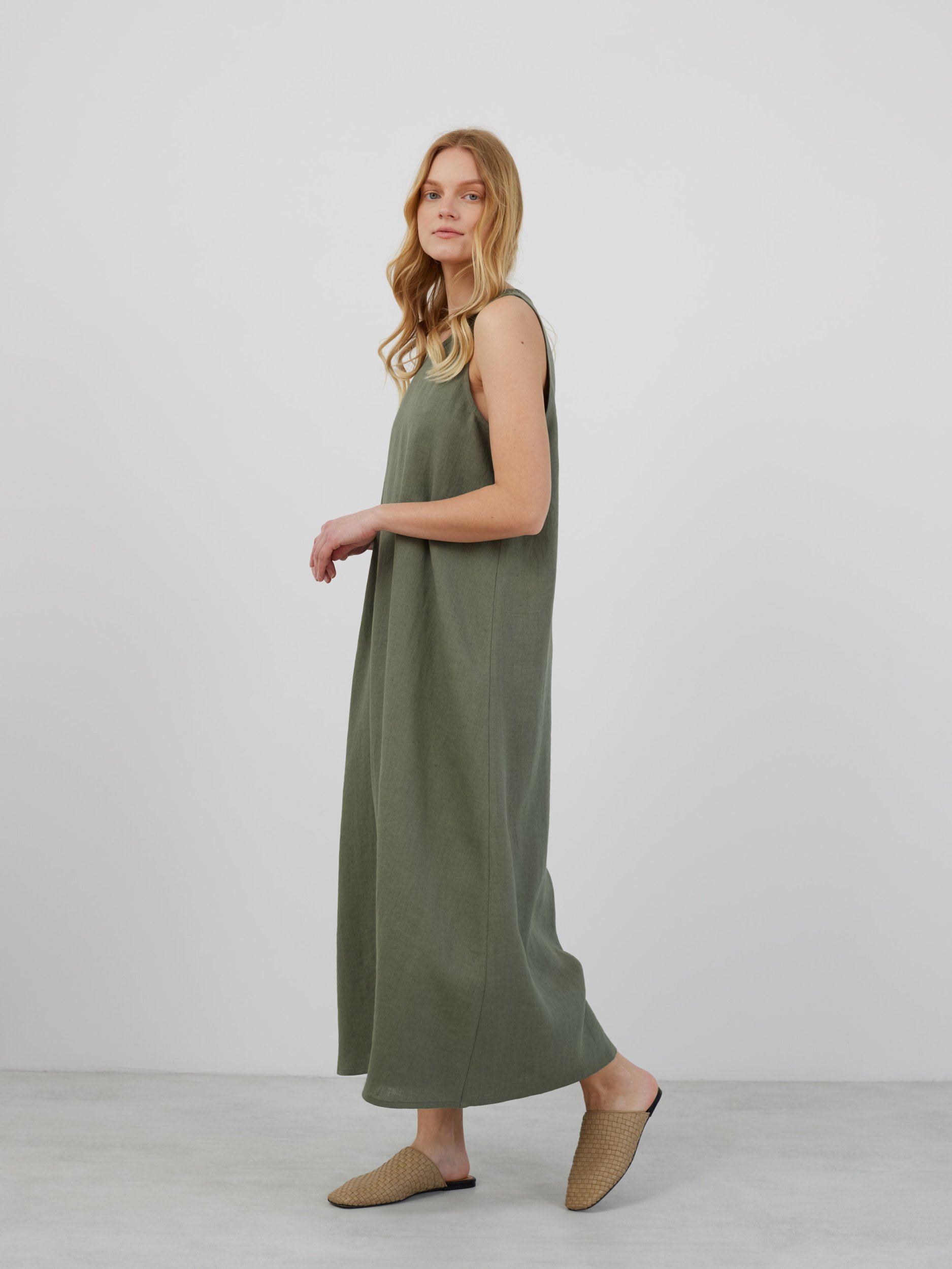 LANA Sleeveless Linen Maxi Dress - Image 4