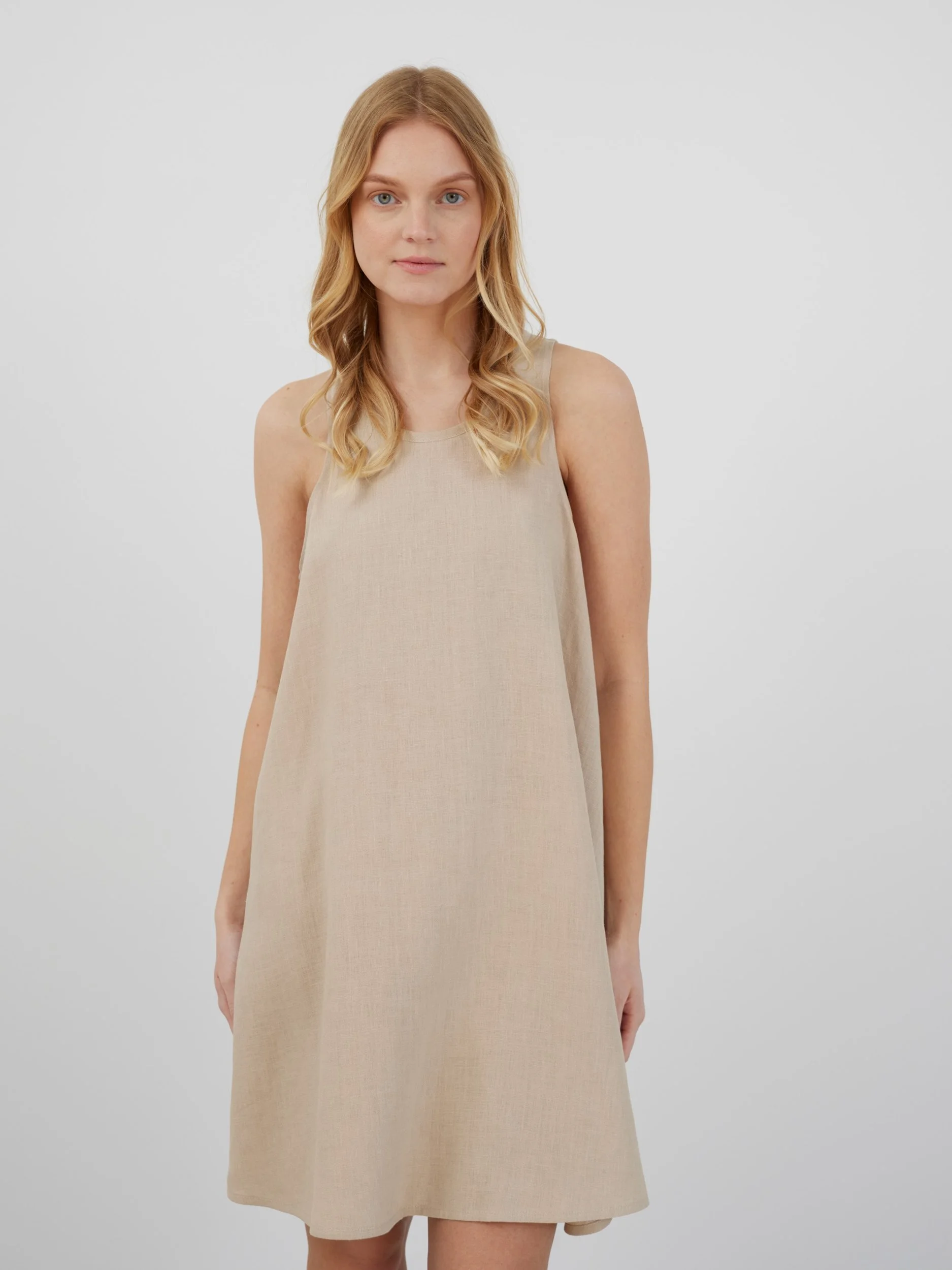 Image 4 of LILY Linen Shift Dress in Beige from Love and Confuse