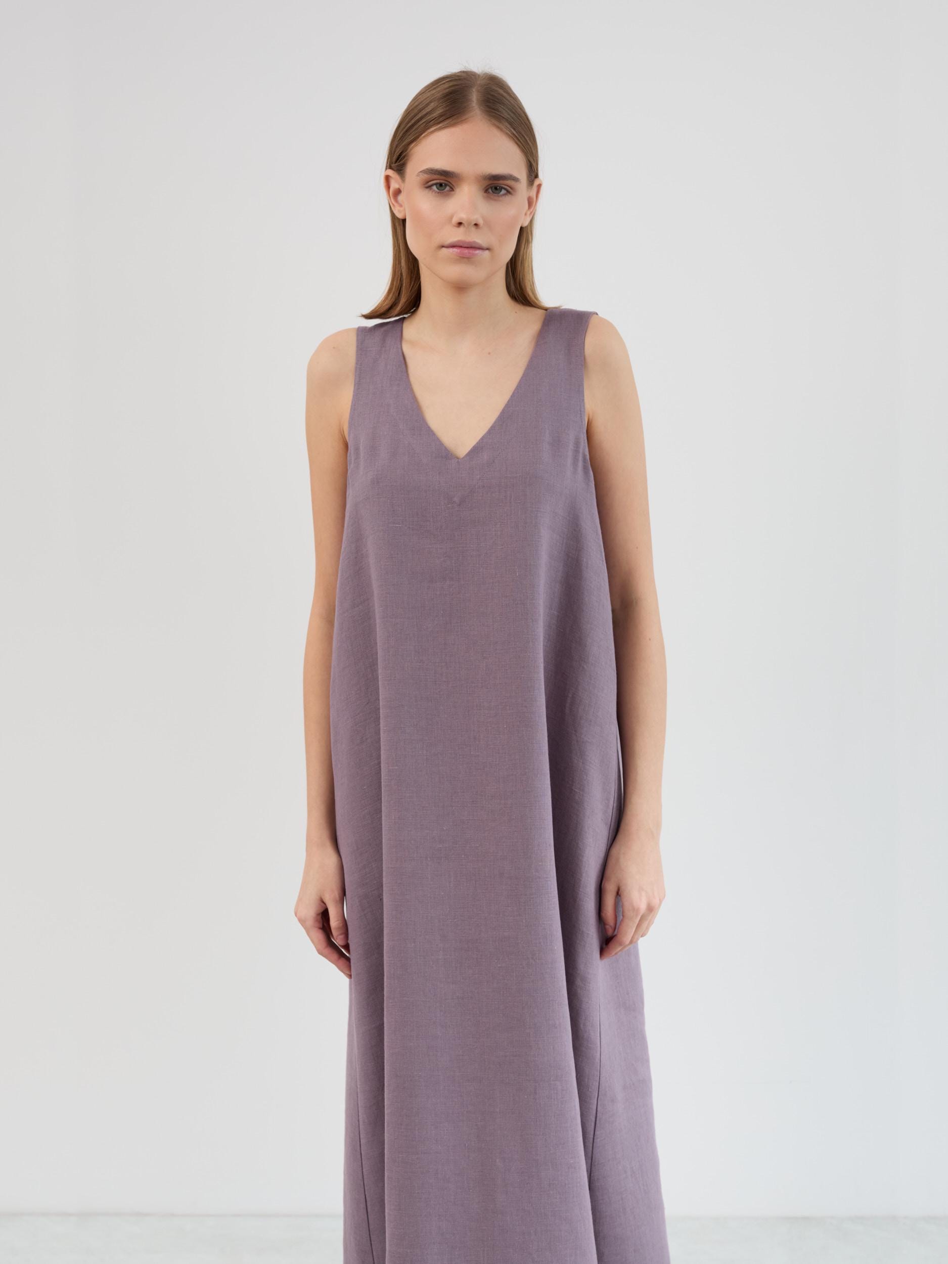 Linen Maxi Dress Sleeveless Lanav - Image 4
