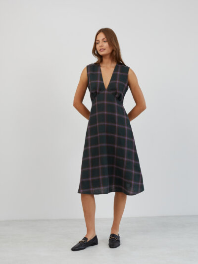 Sleeveless Linen Midi Dress LAURA