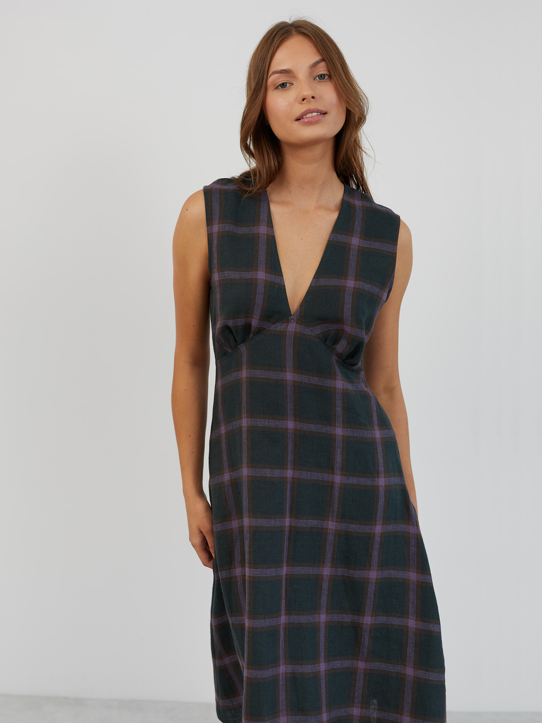 Sleeveless Linen Midi Dress LAURA - Image 2