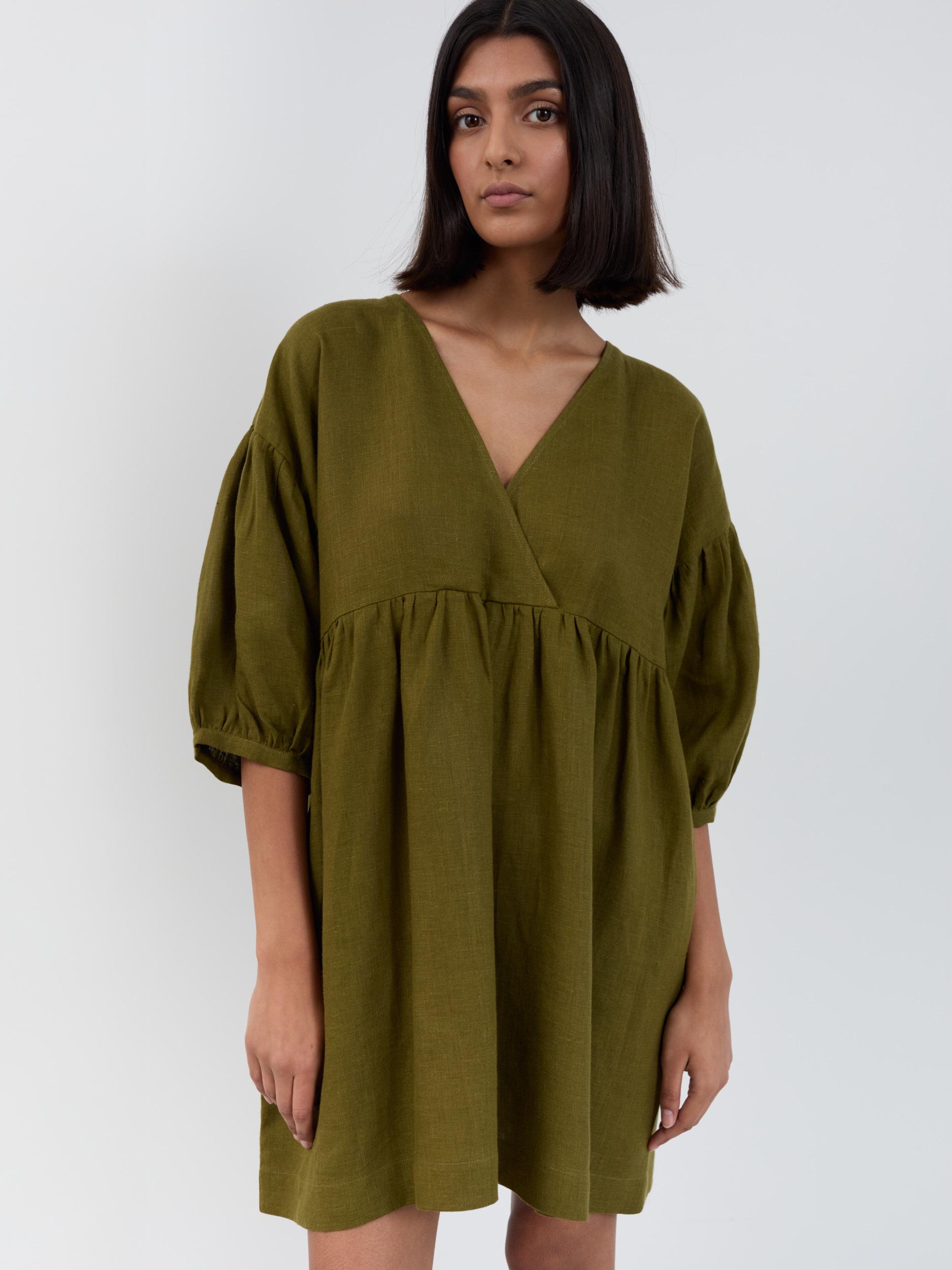 Linen Mini Wrap Dress Jane - Image 1