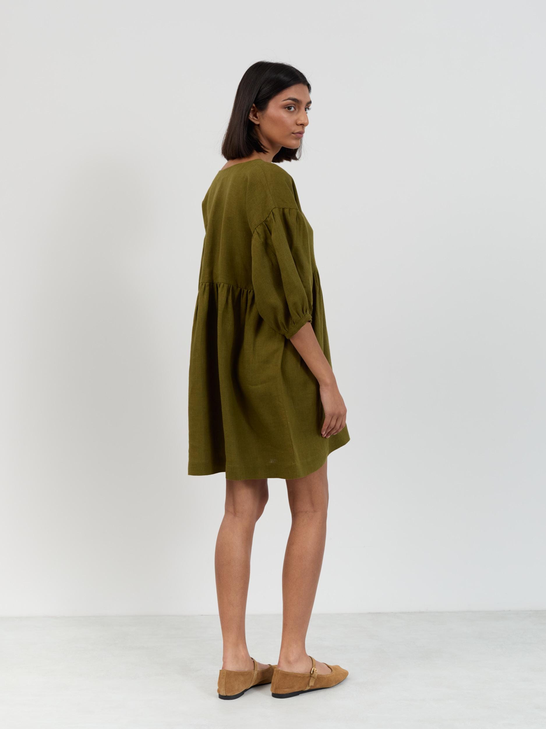 Linen Mini Wrap Dress Jane - Image 6