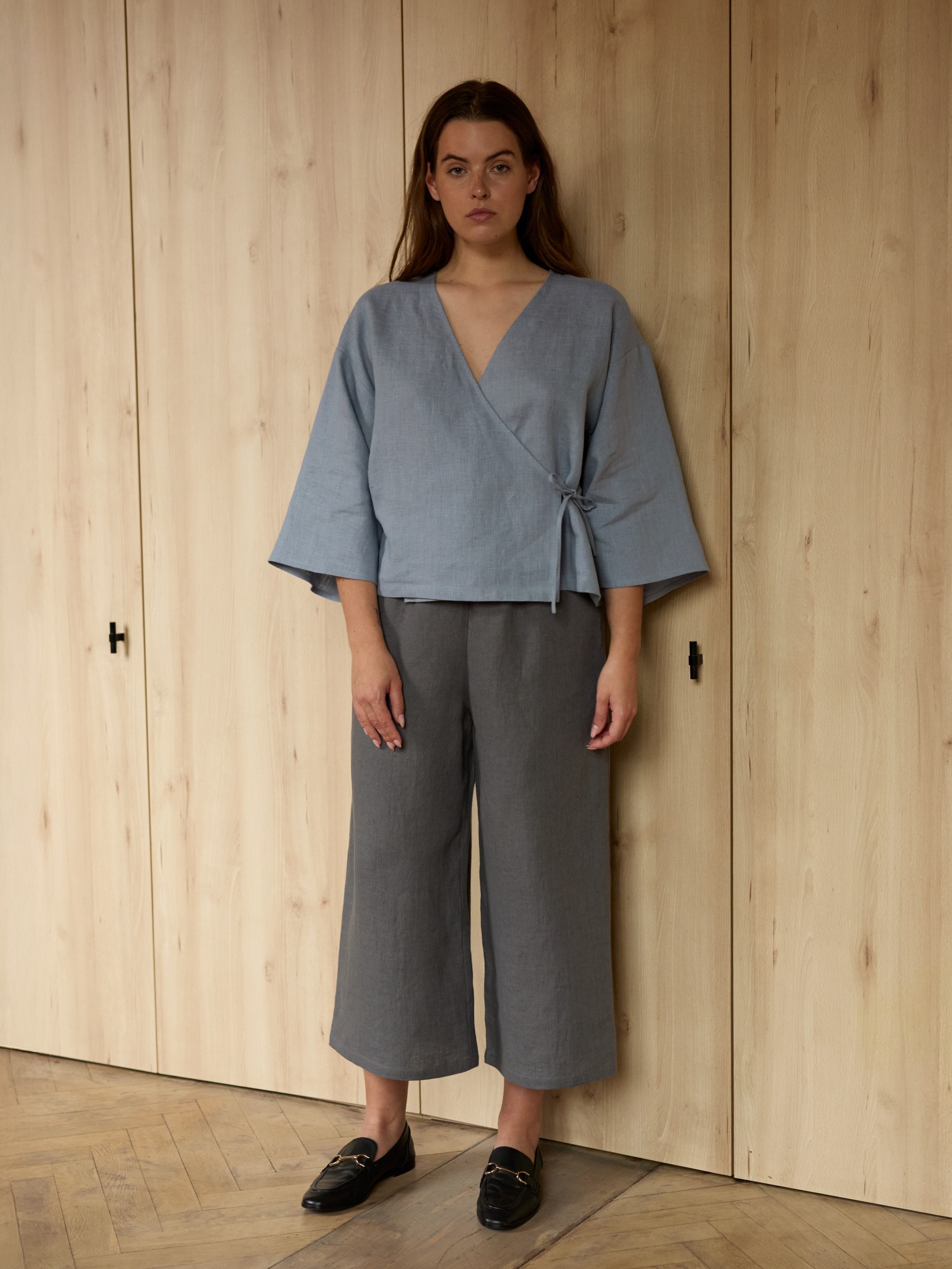 RILEY Cropped Linen Pants - Image 3