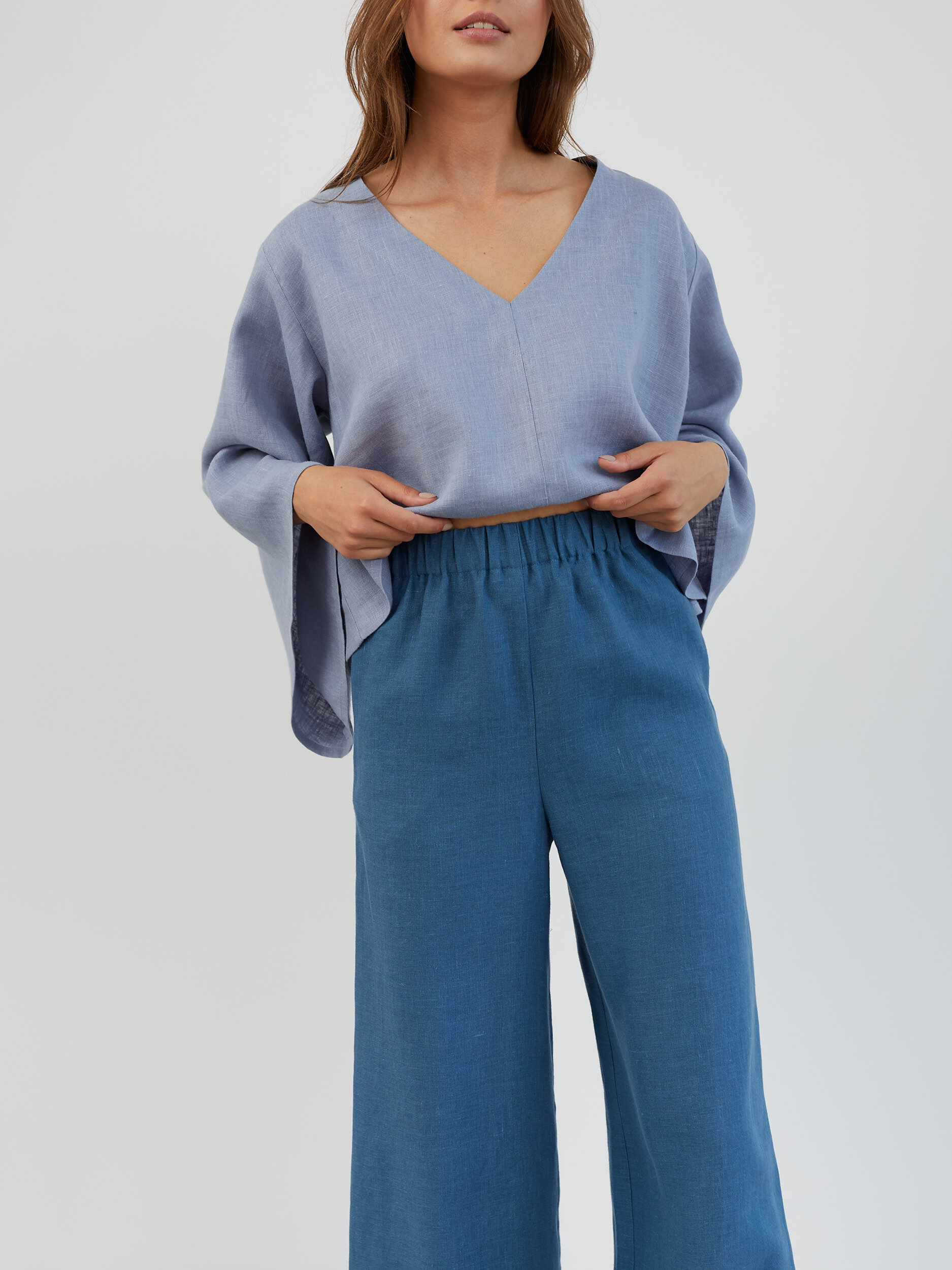 Linen Palazzo Wide Leg Pants ARVEN - Image 2