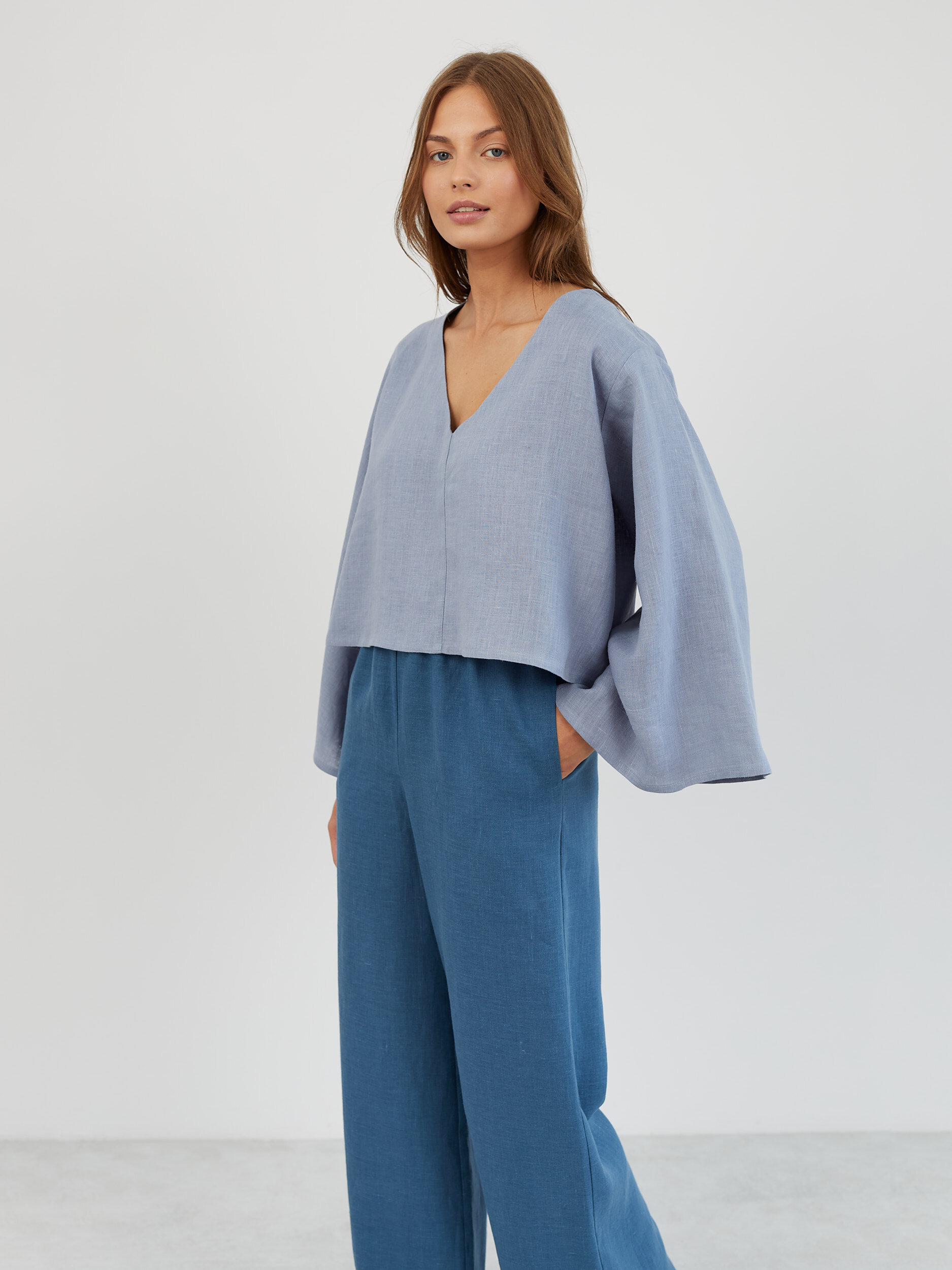 Linen Palazzo Wide Leg Pants ARVEN - Image 3