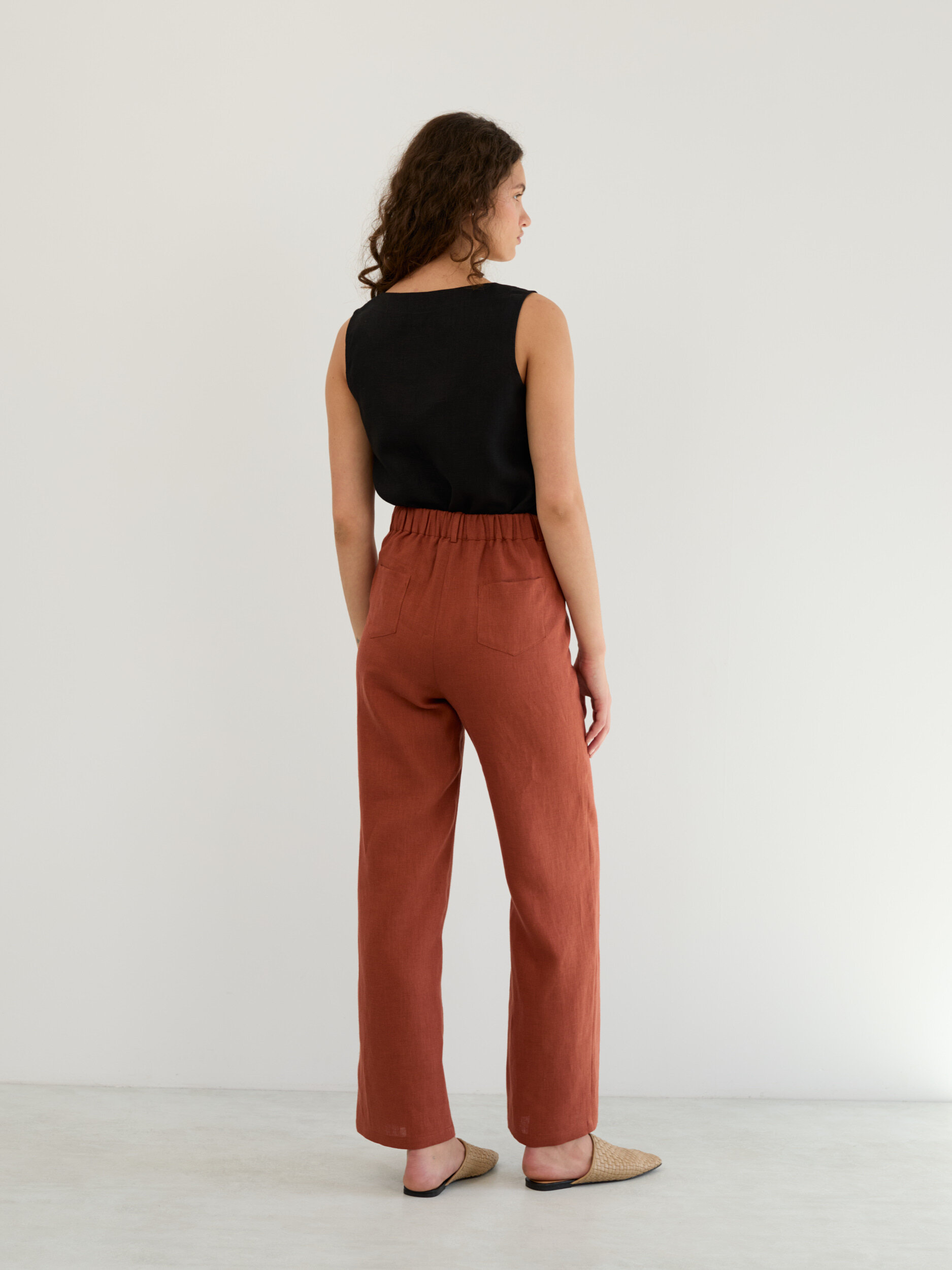 Linen Tailored Straight Leg Pants JOEL - Image 5