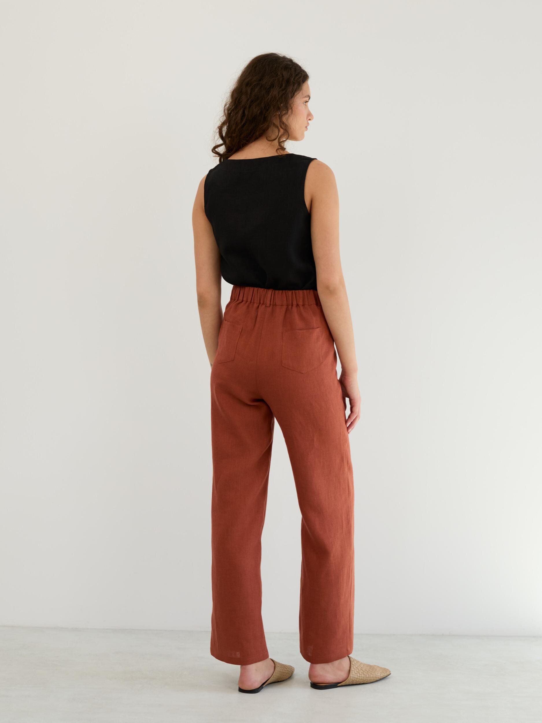 Linen Tailored Straight Leg Pants JOEL - Image 6