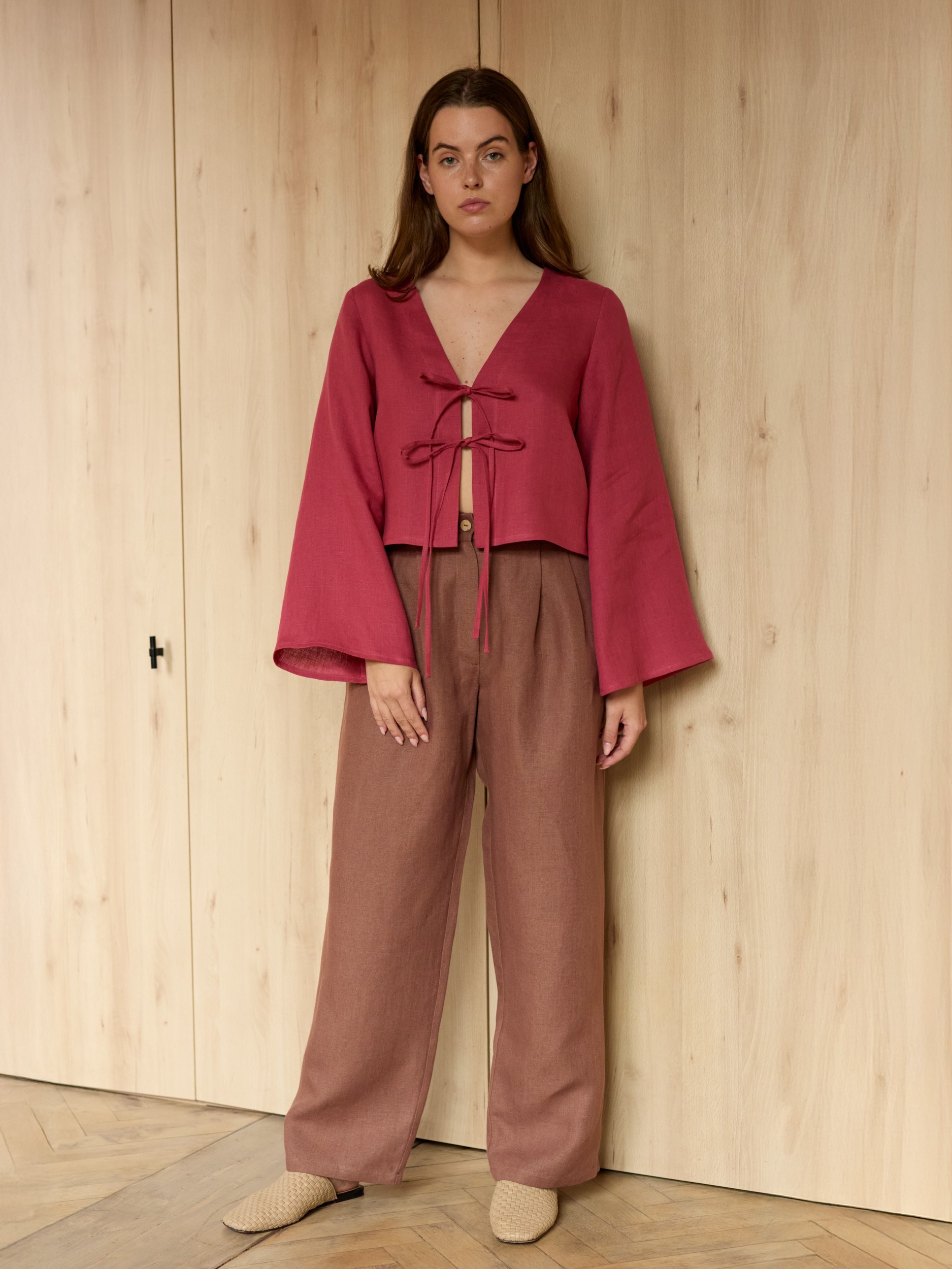 Tailored Linen Pants JAMES | Pleated Front - Image 2