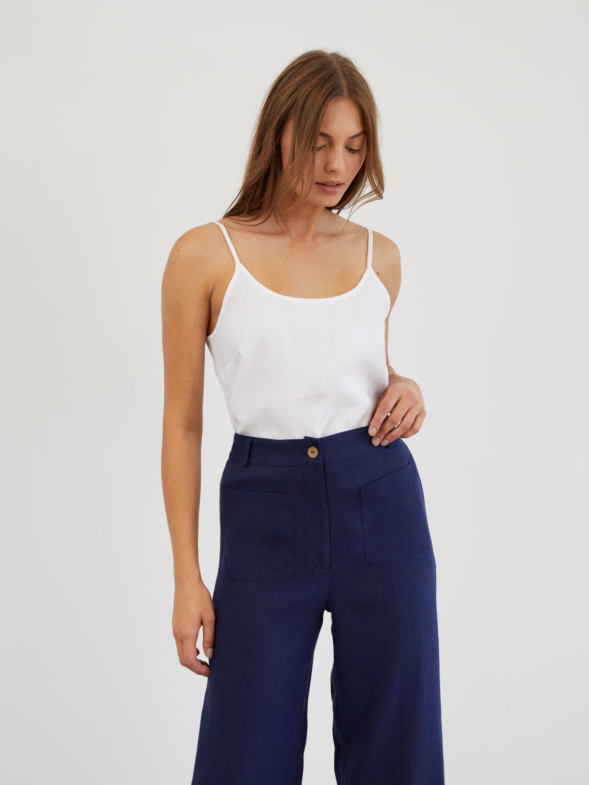 Linen Tailored Straight Leg Pants JOEL - Image 3