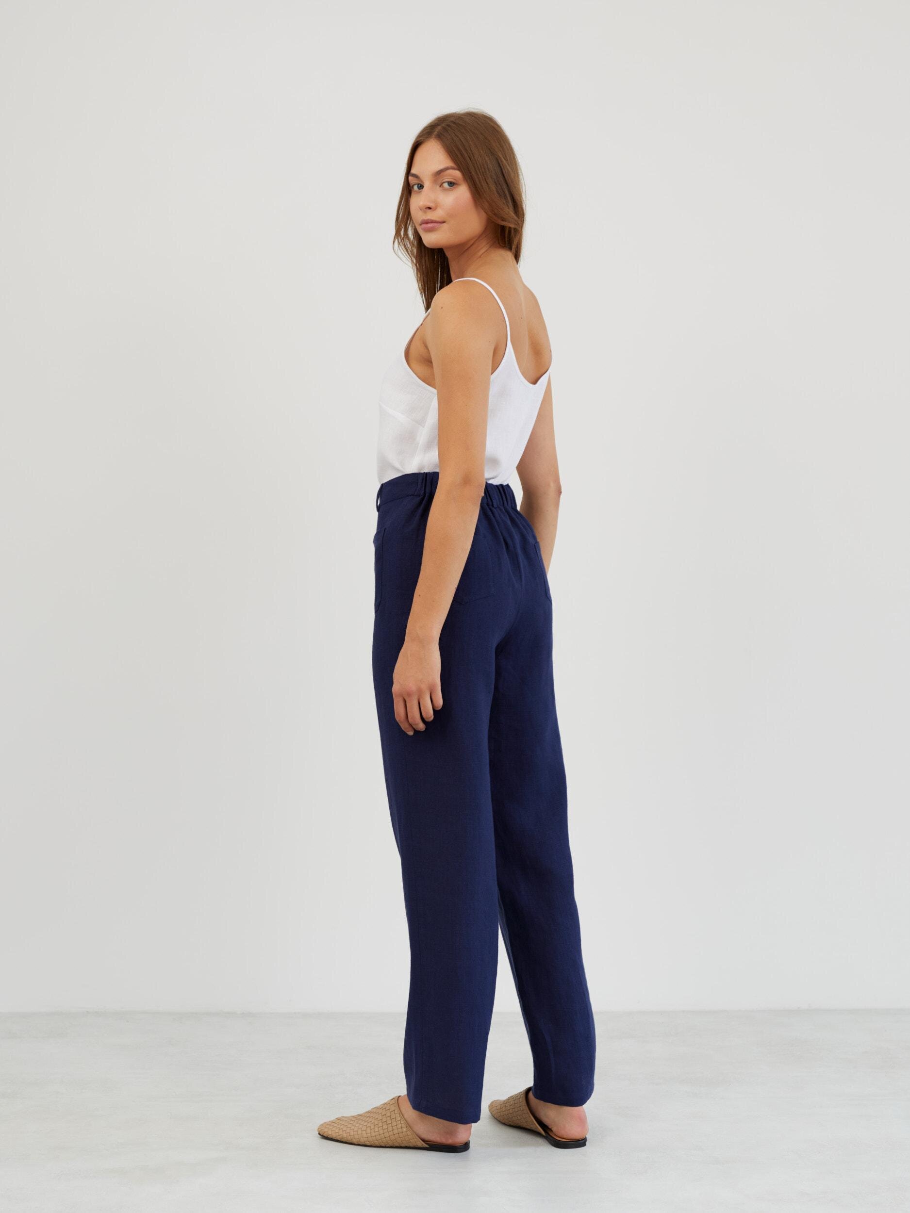Linen Tailored Straight Leg Pants JOEL - Image 6