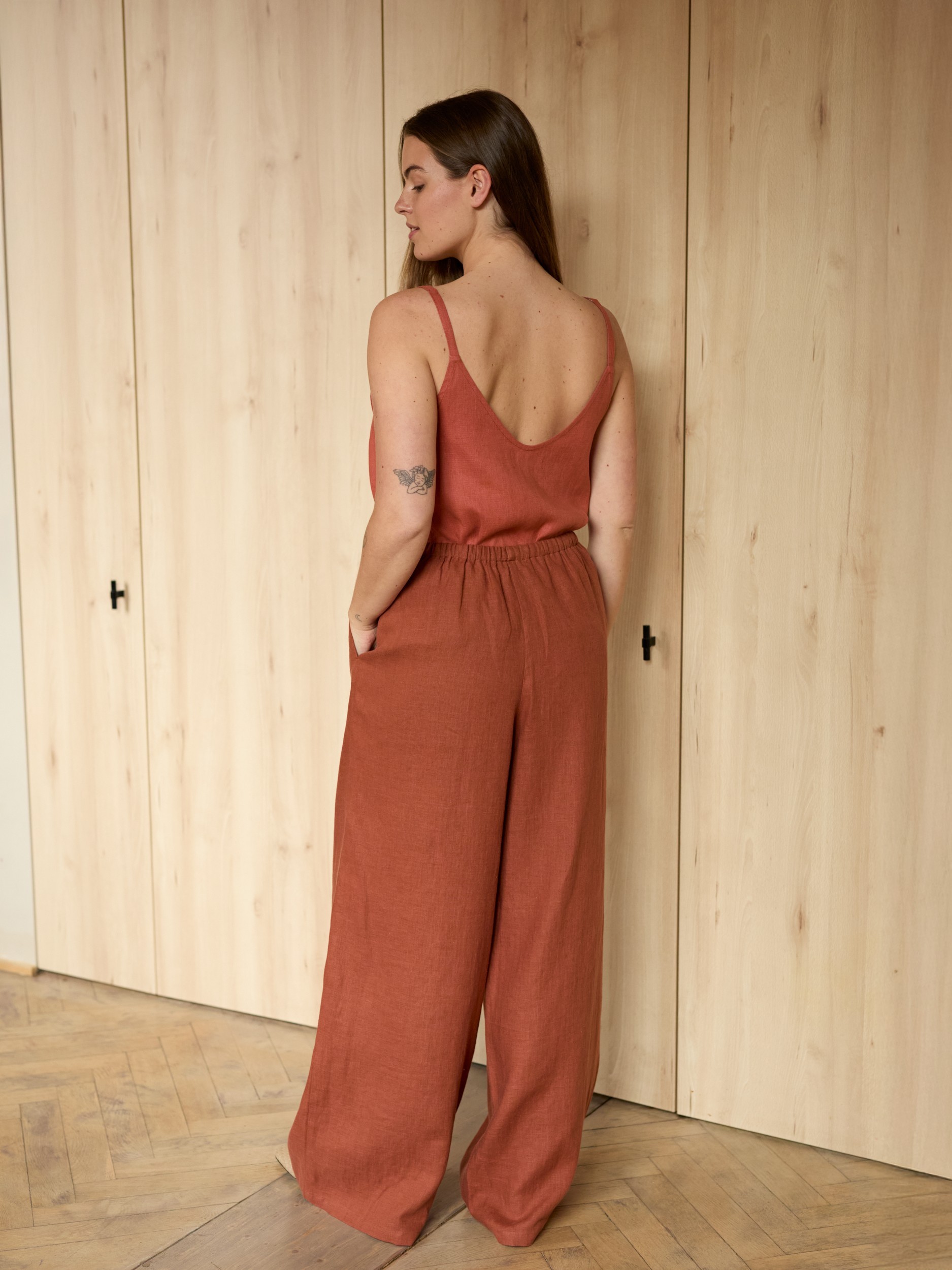 Wide Leg Linen Pants LUCAS | Drawstring Waist - Image 6