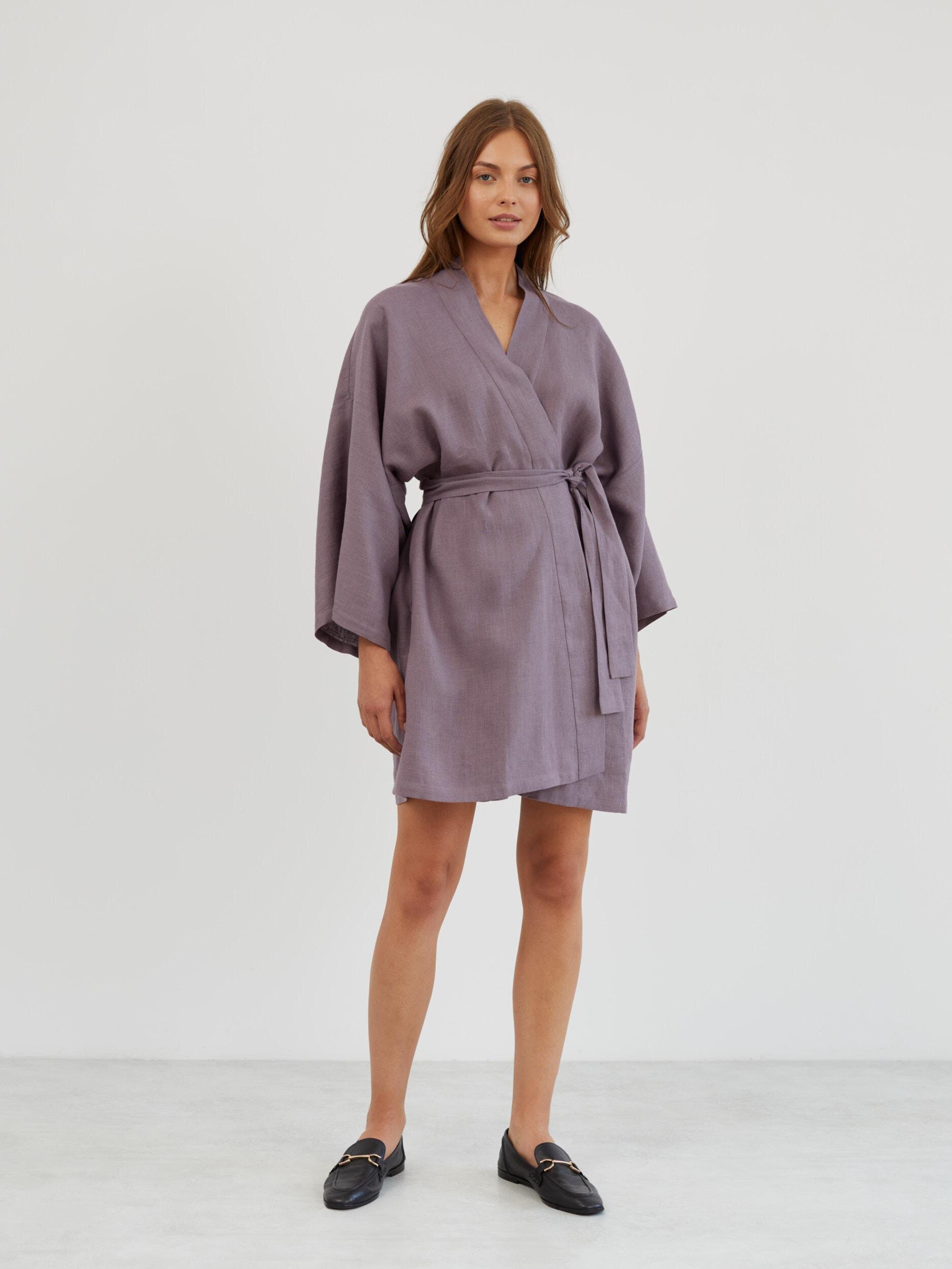 Linen Wrap Robe ATHENA - Image 2
