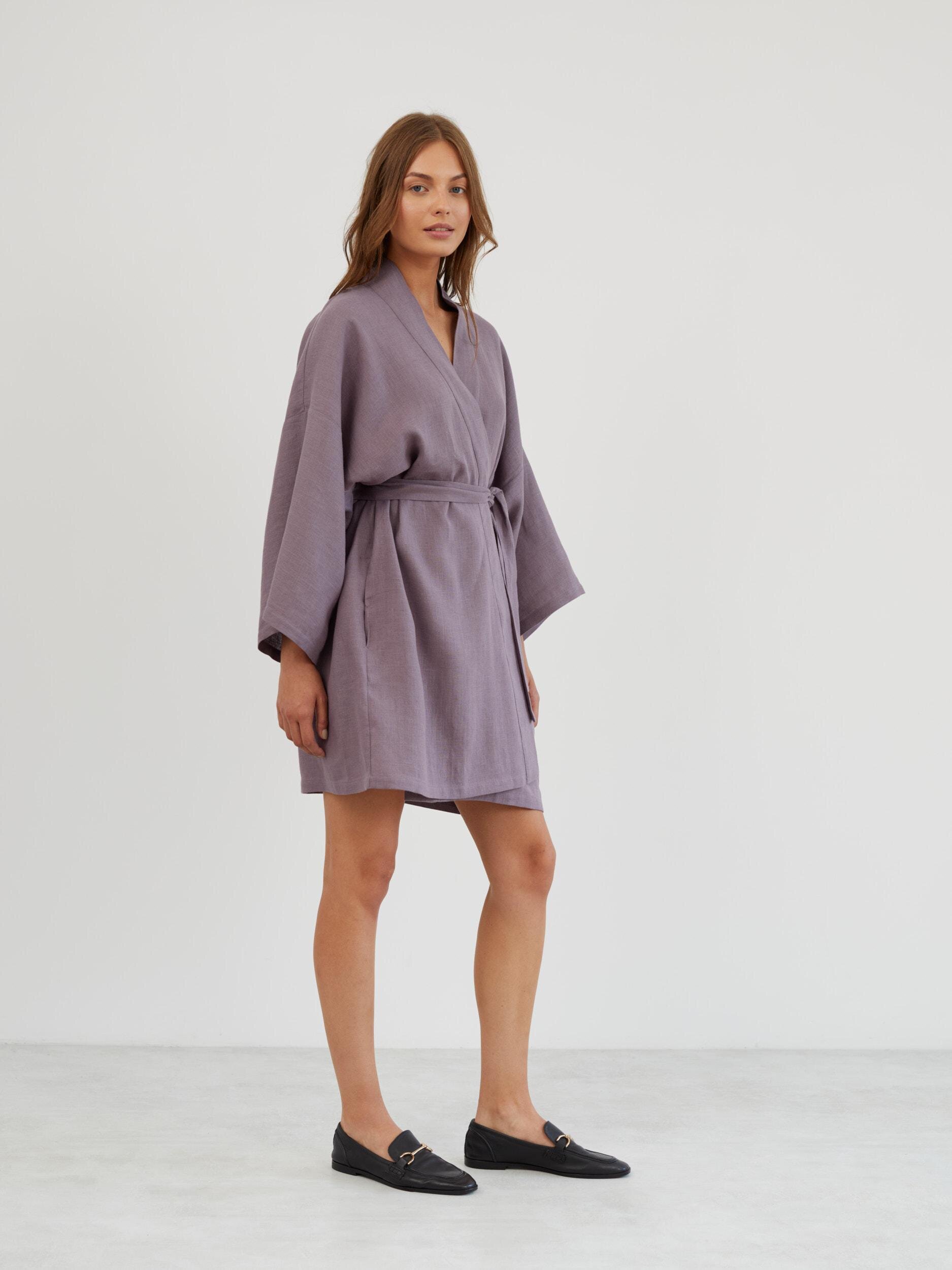Linen Wrap Robe ATHENA - Image 4
