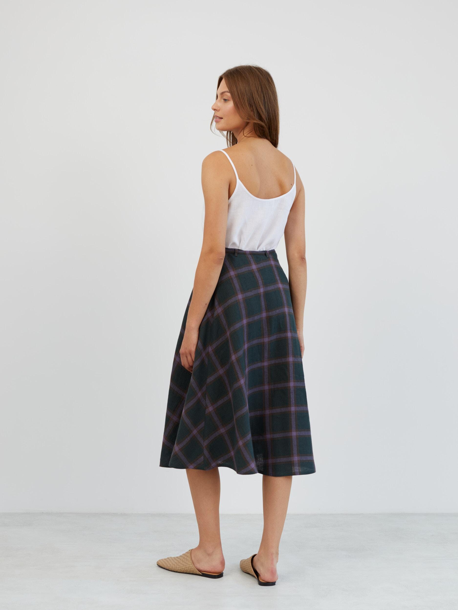 Linen Wrap Midi Skirt KENZIE - Image 6