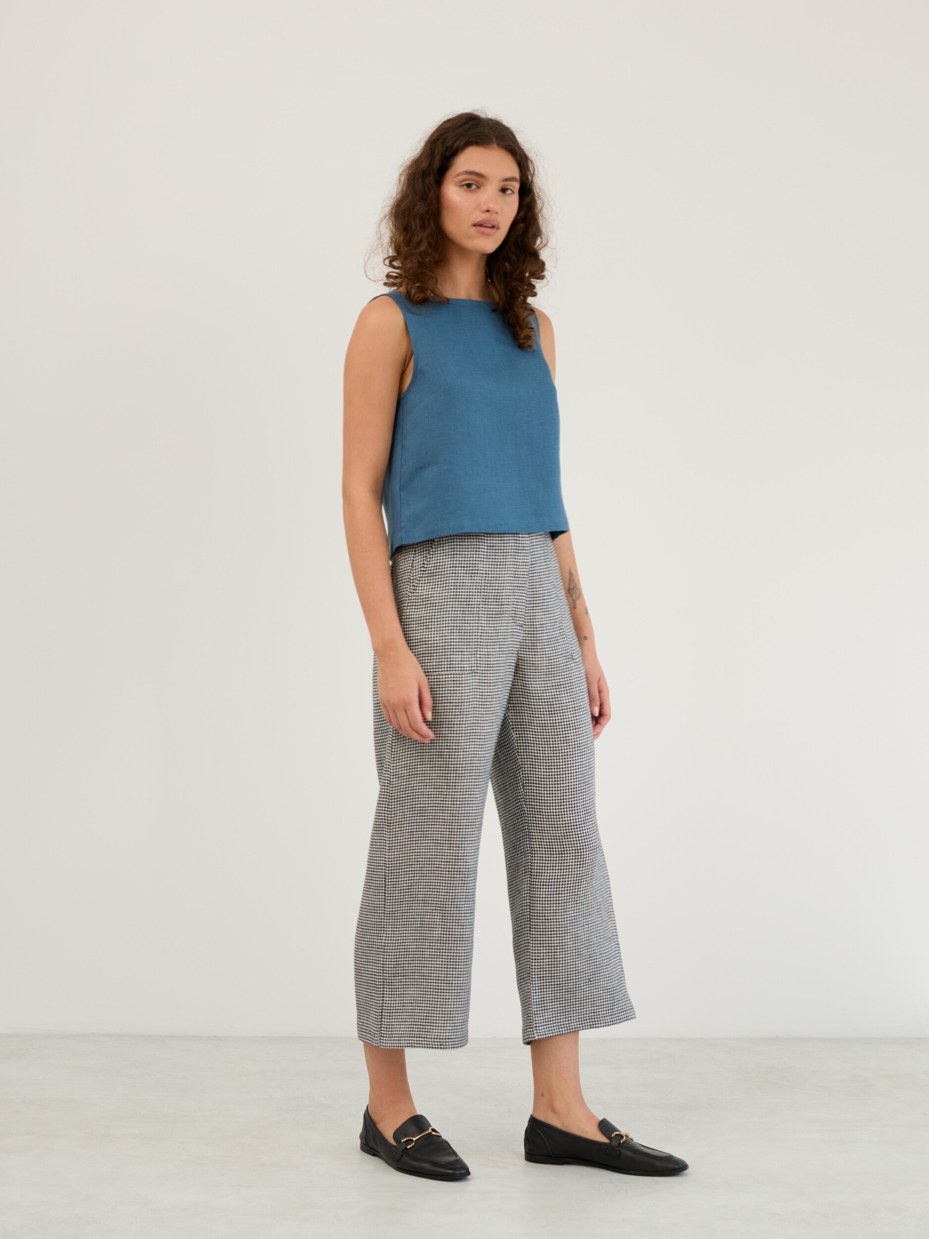 Linen Cropped Tank Top SONATE - Image 4