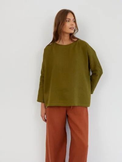 Linen Long Sleeve Top RUMI