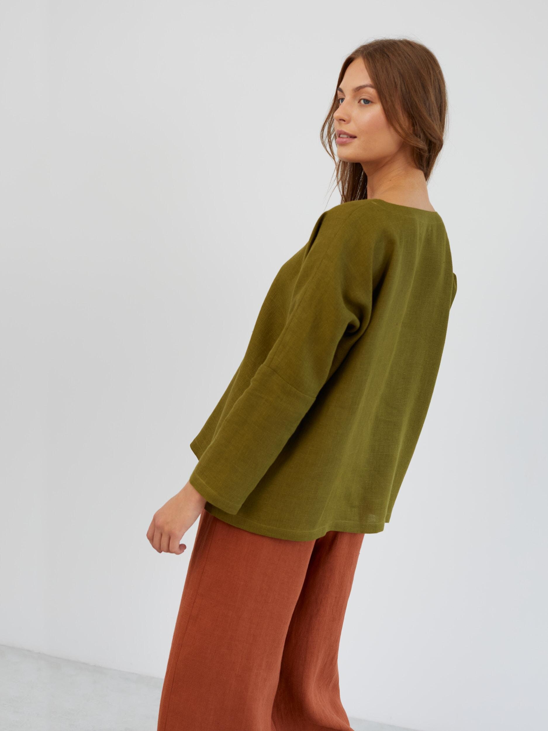 Linen Long Sleeve Top RUMI - Image 6