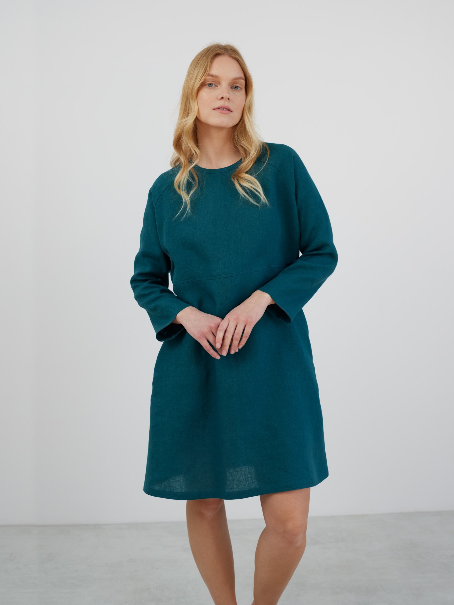 LUCIA Langarm Leinenkleid - Image 3