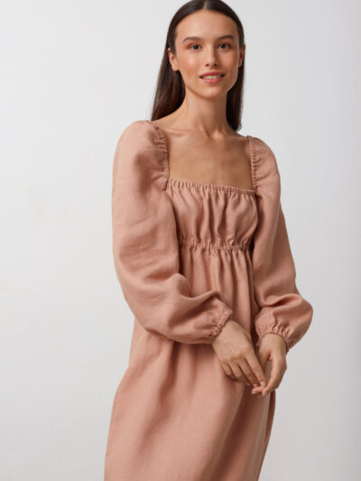 MARGOT Linen Midi Dress