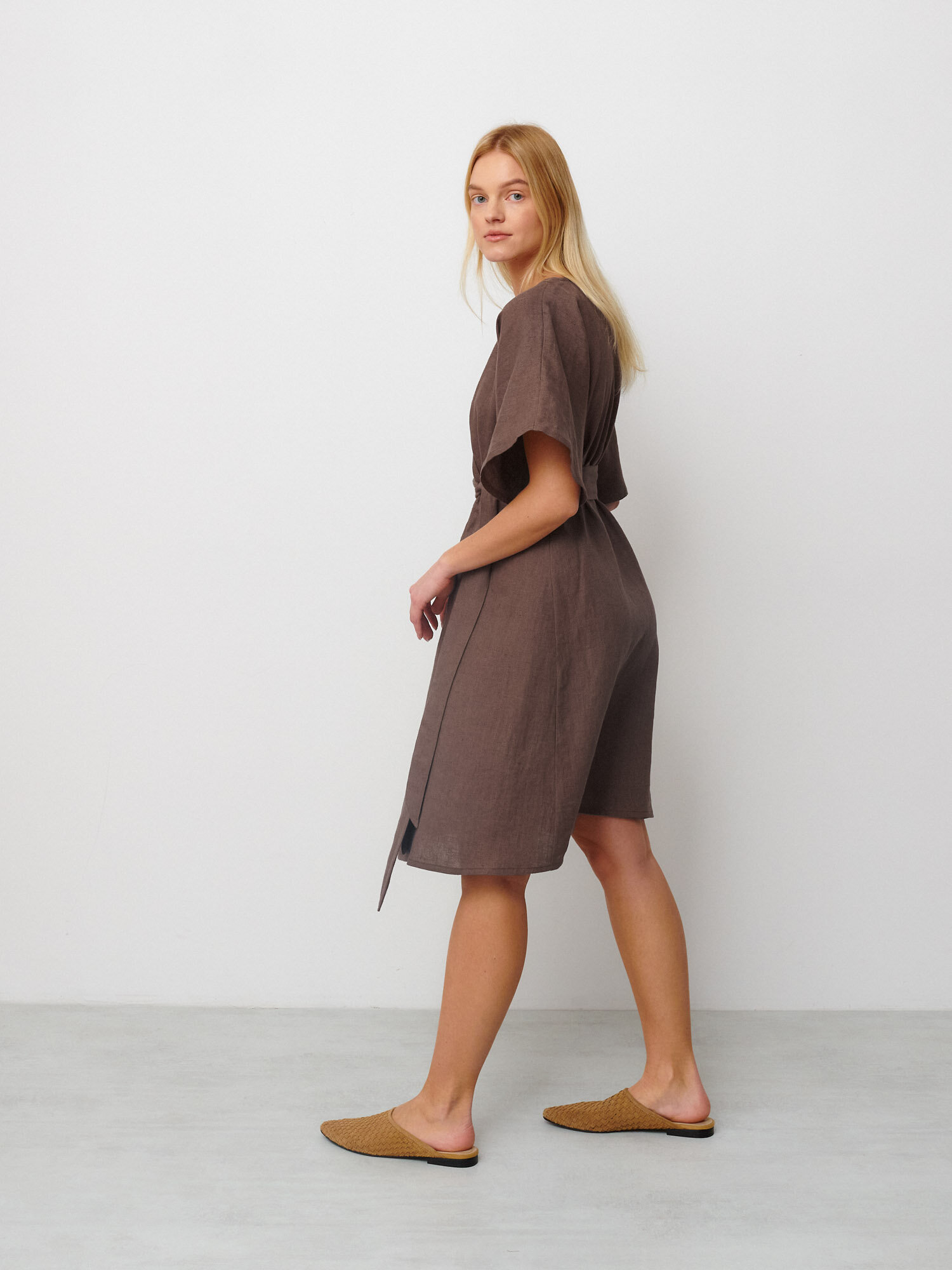 MARY Linen Wrap Dress - Image 5