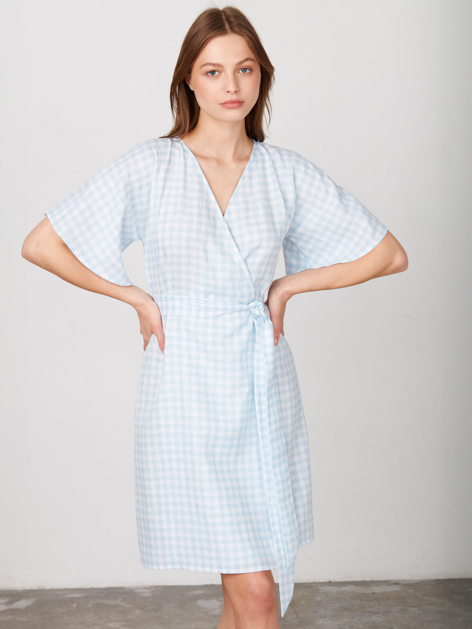 MARY Linen Wrap Dress - Image 2