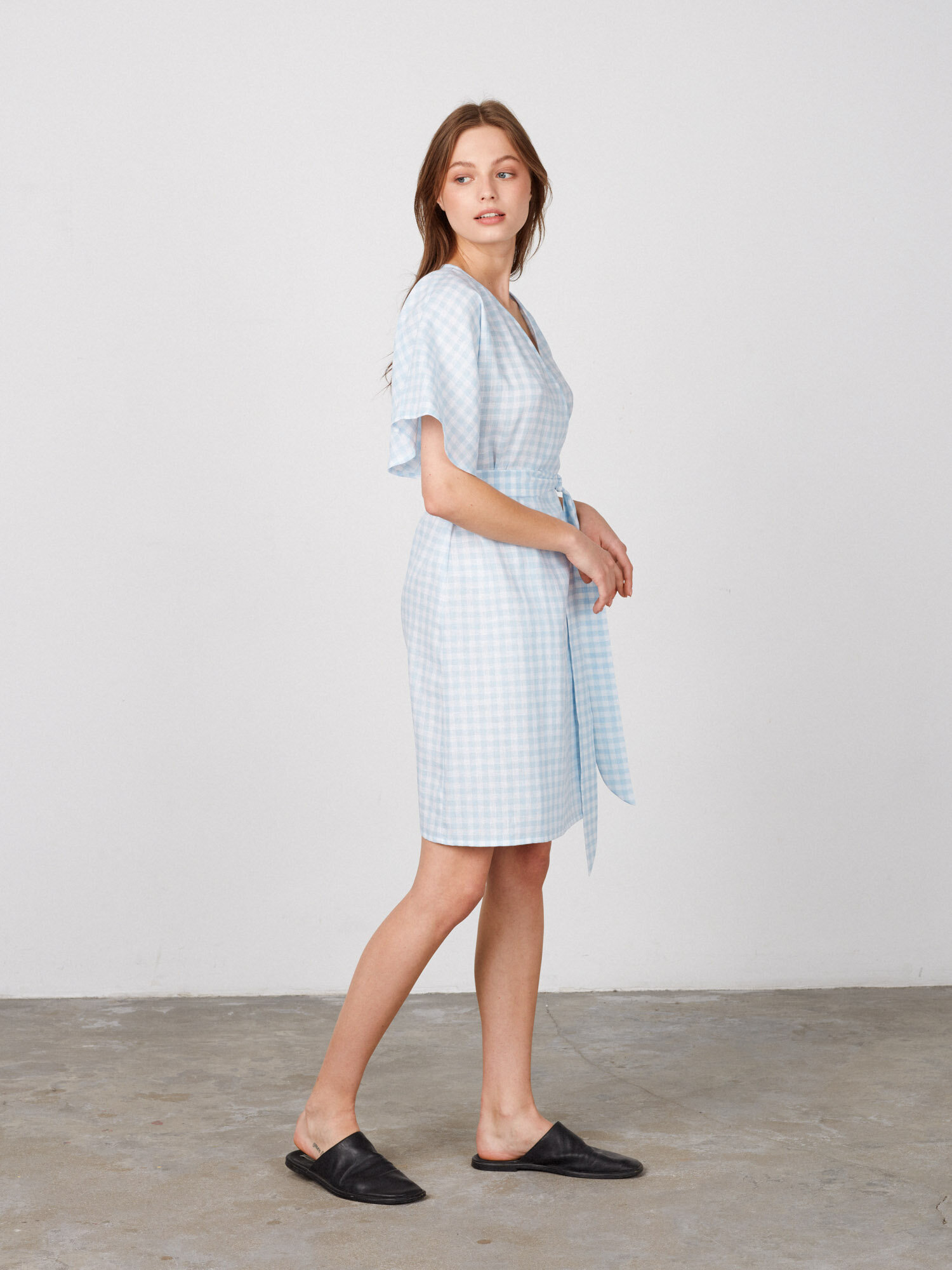 MARY Linen Wrap Dress - Image 3