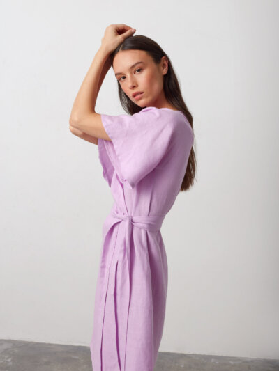 MARY Linen Wrap Dress
