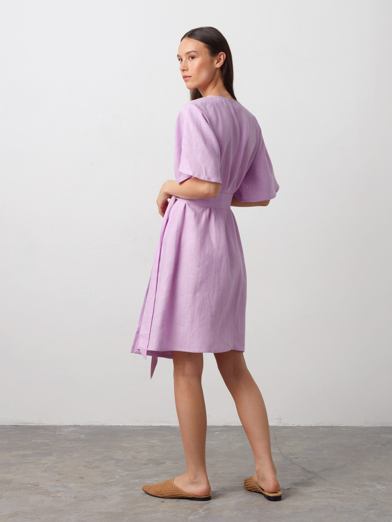 MARY Linen Wrap Dress - Image 5