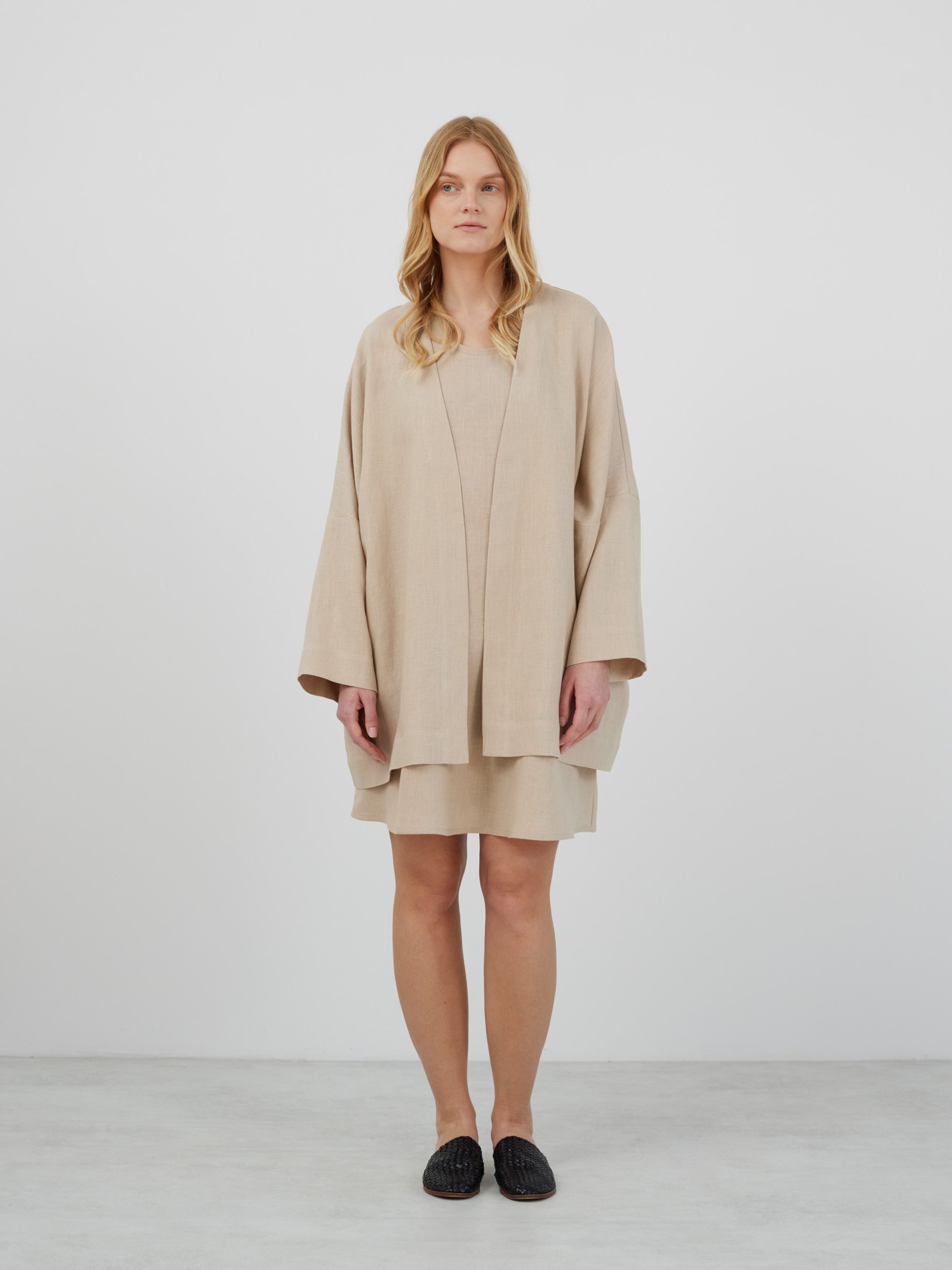 MAVIS Open Front Linen Jacket - Image 5
