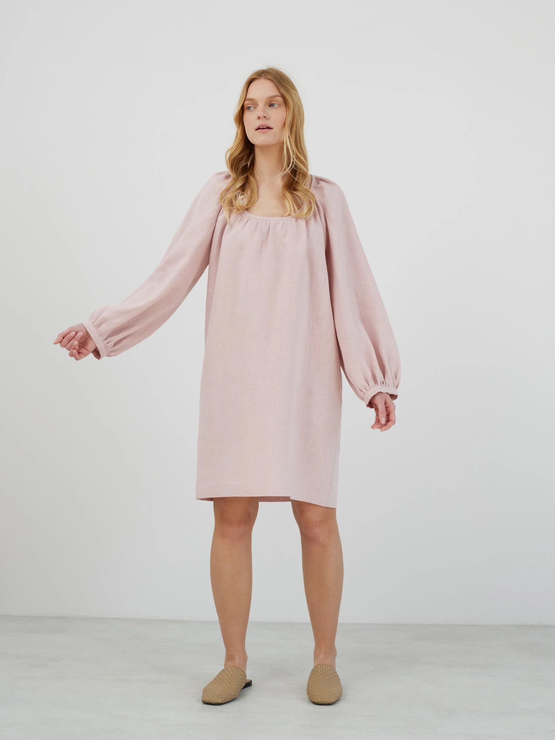 Image 2 of MIA Linen Dress in Apple Blossom from Love and Confuse