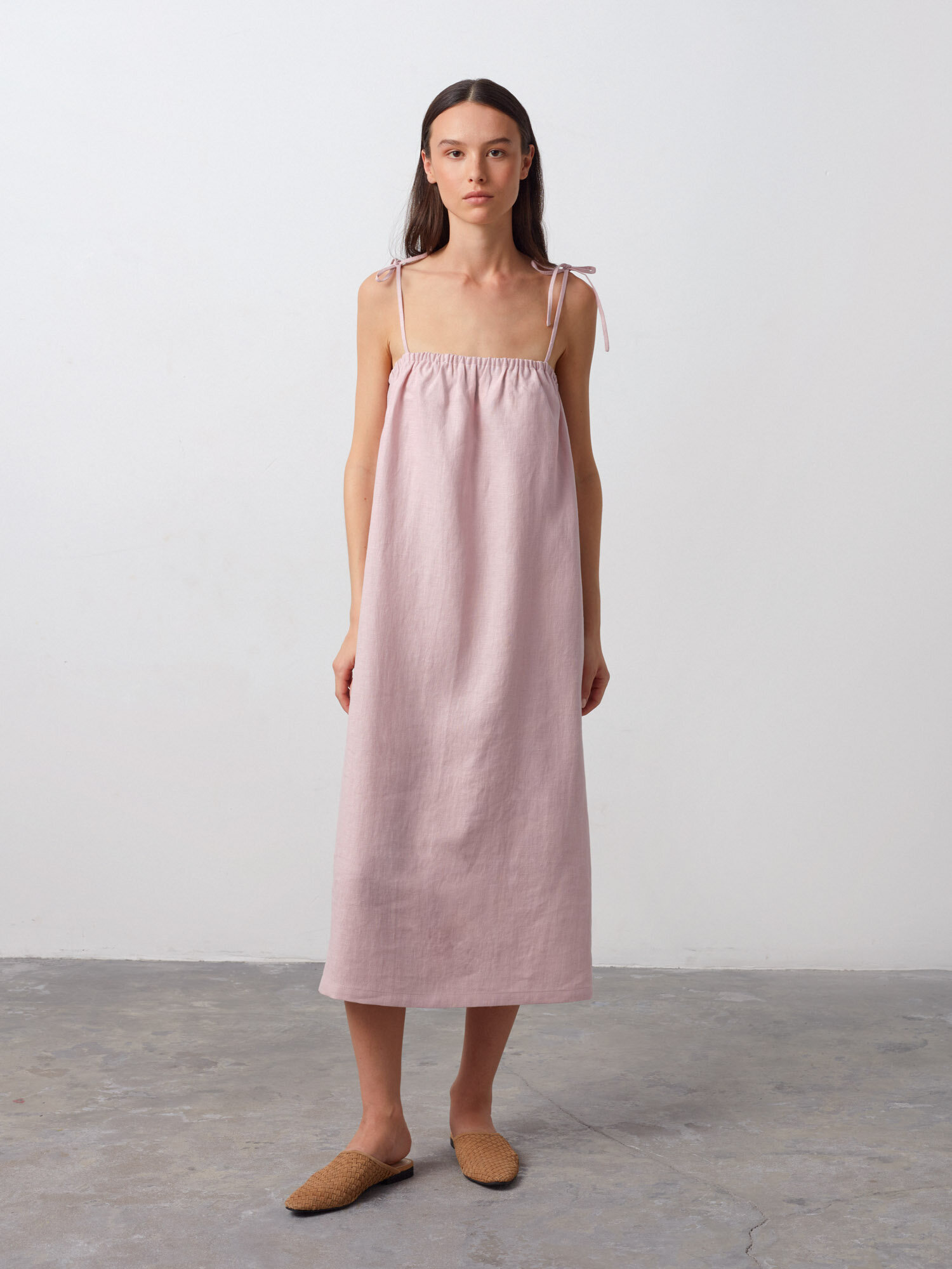 MINT Linen Slip Dress - Image 2