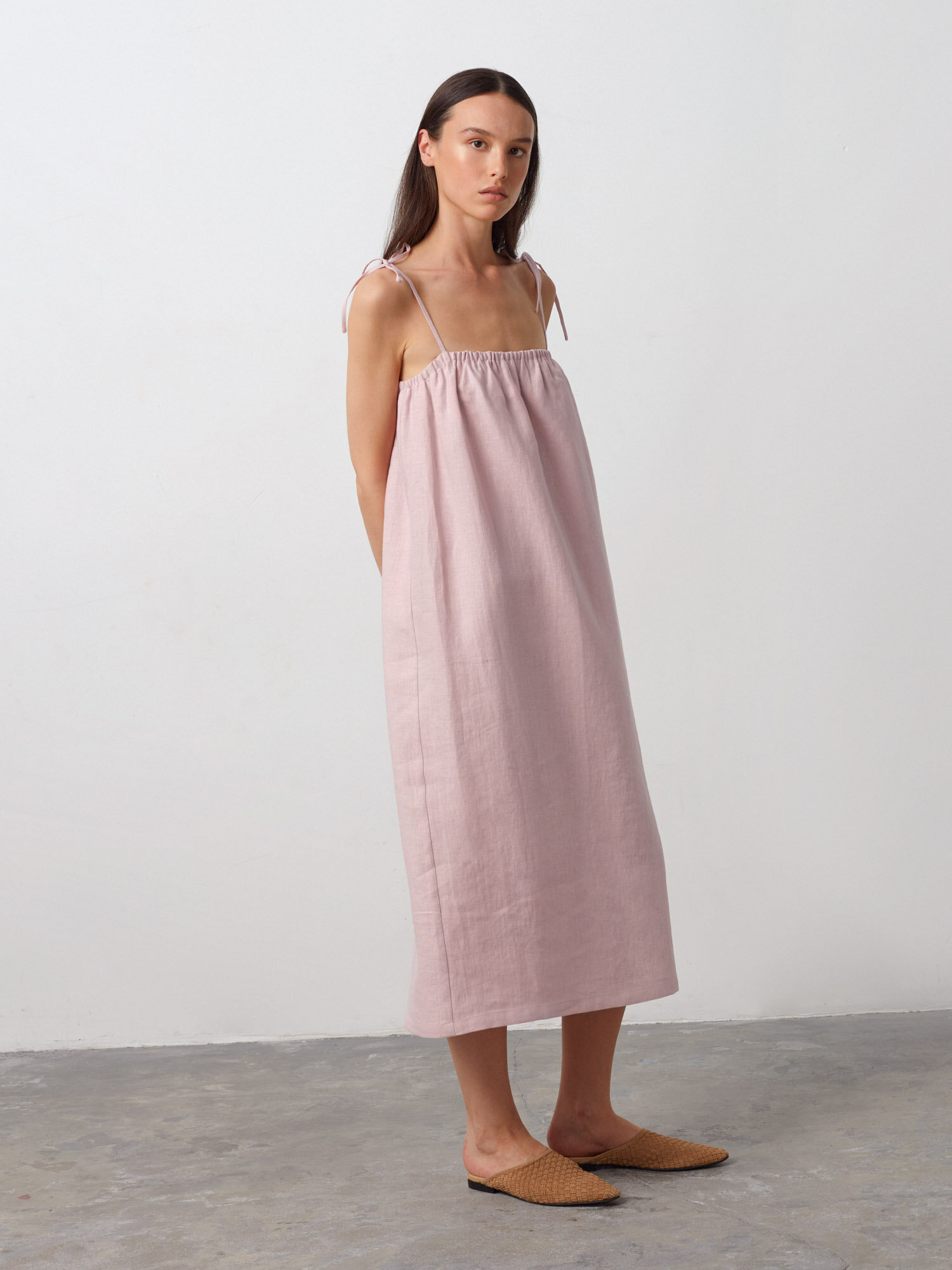 MINT Linen Slip Dress - Image 3