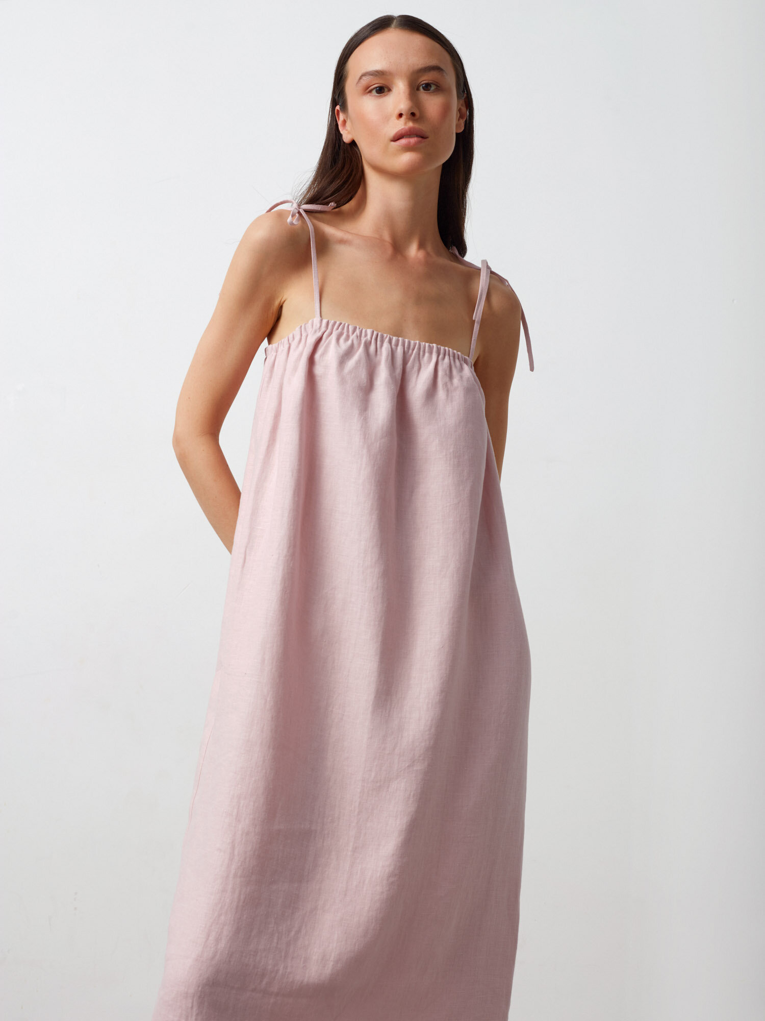 MINT Linen Slip Dress - Image 4