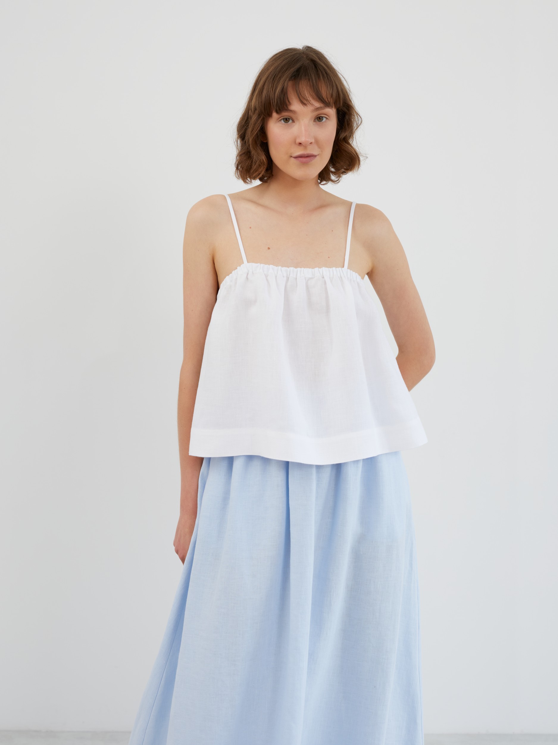 Linen Cropped Cami Top NICOLE - Image 4