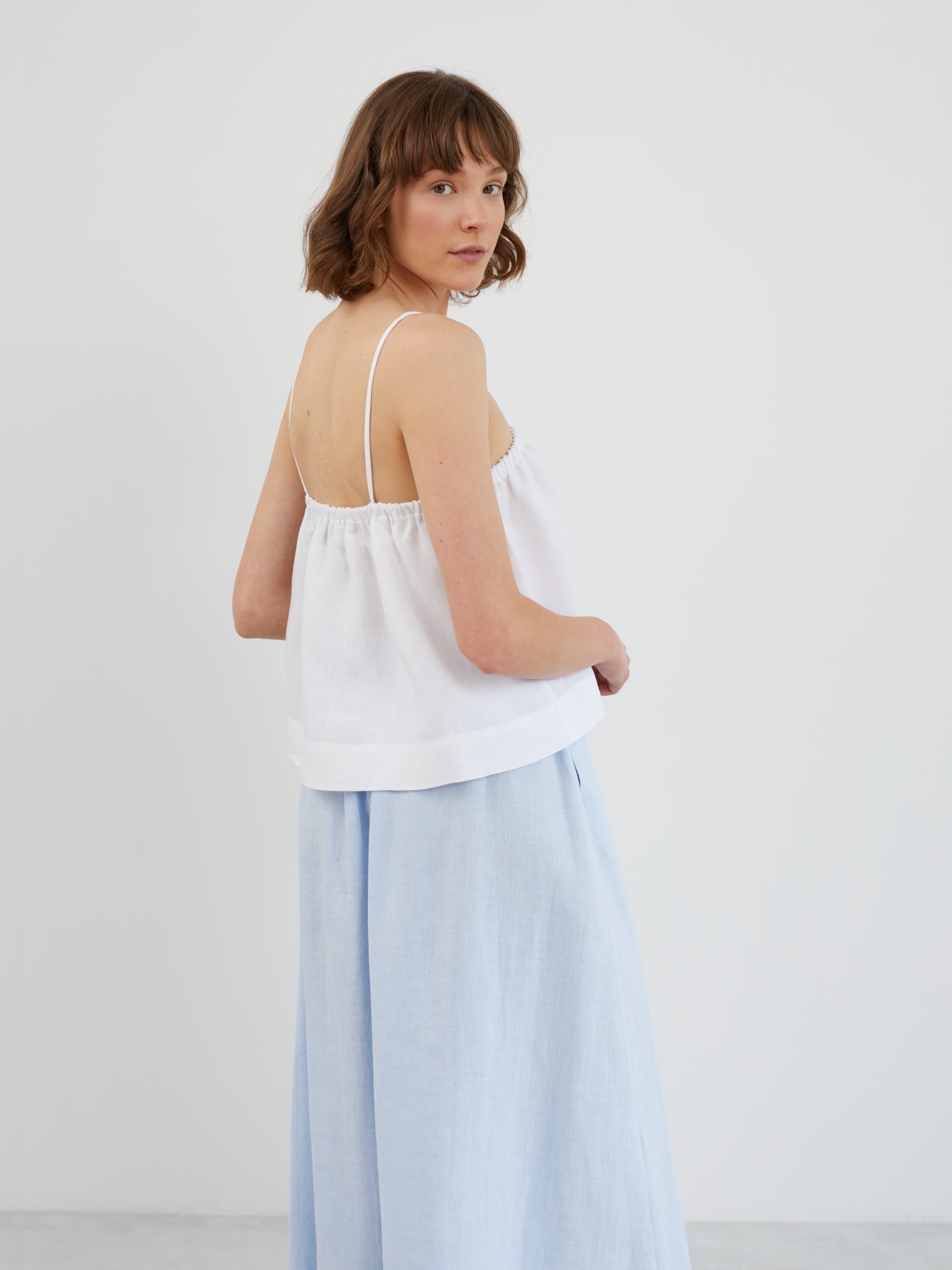 Linen Cropped Cami Top NICOLE - Image 5