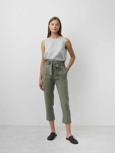 NOAH Paper Bag Linen Pants