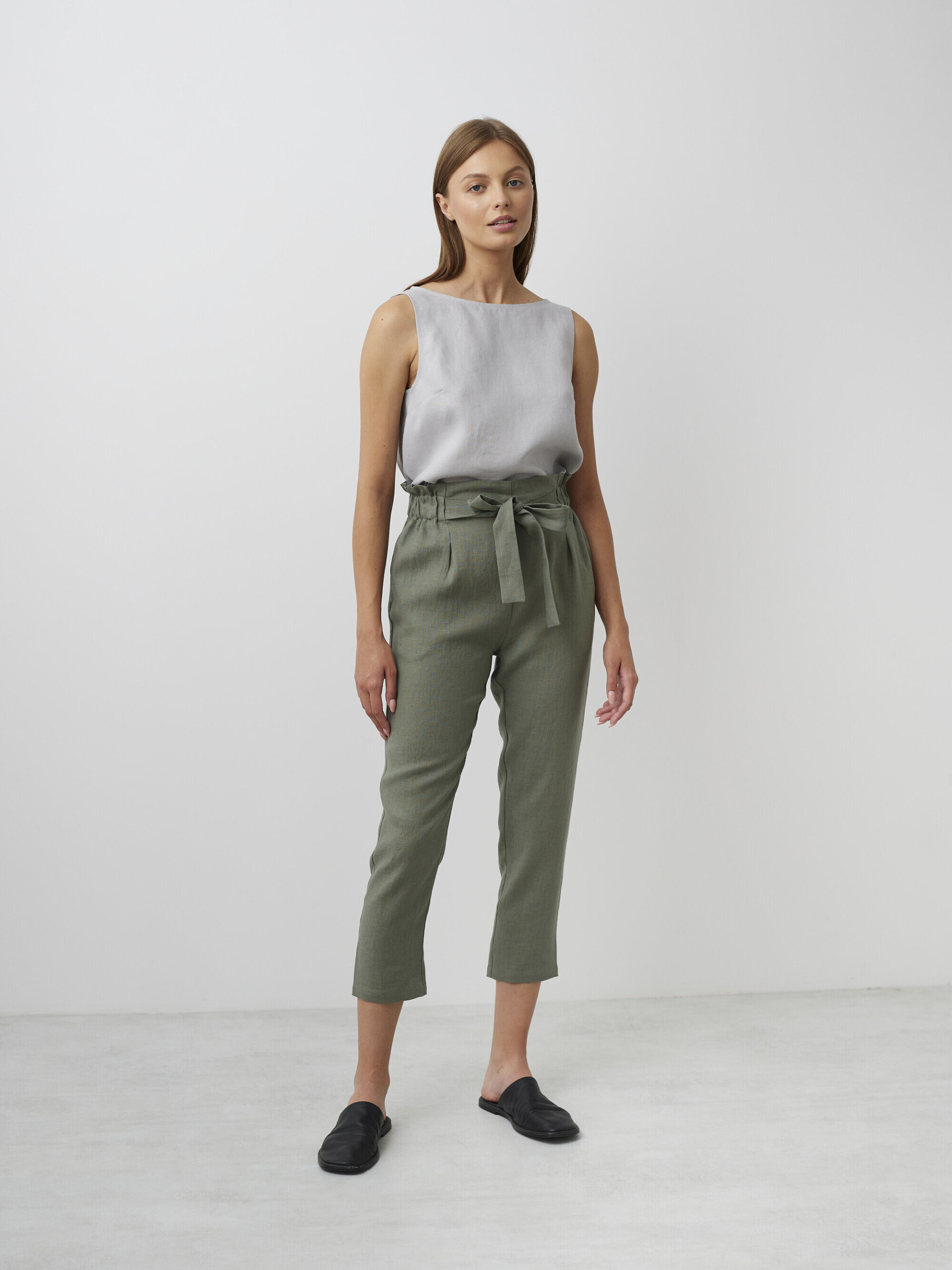 NOAH Paper Bag Linen Pants - Image 3