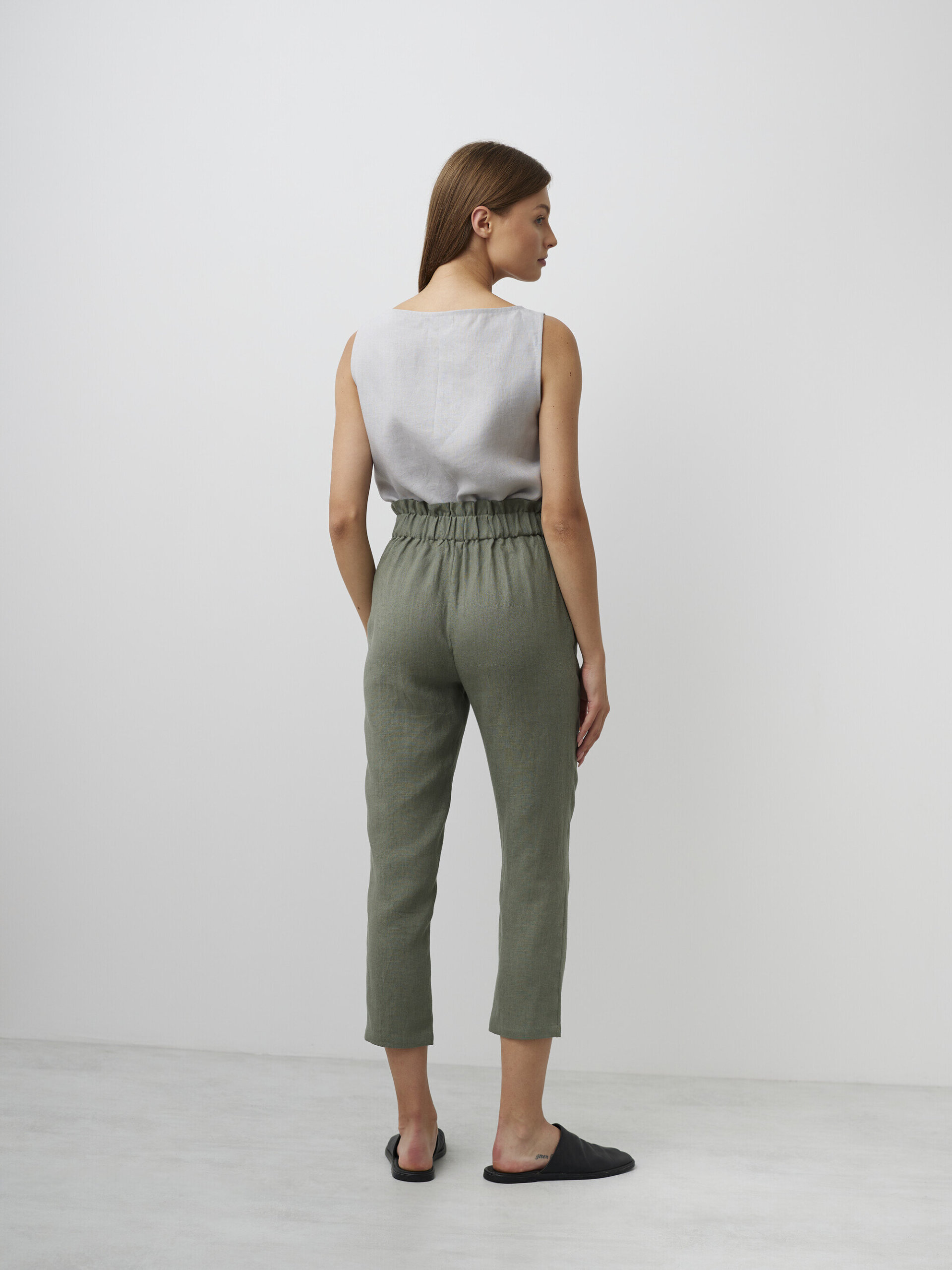 NOAH Paper Bag Linen Pants - Image 4