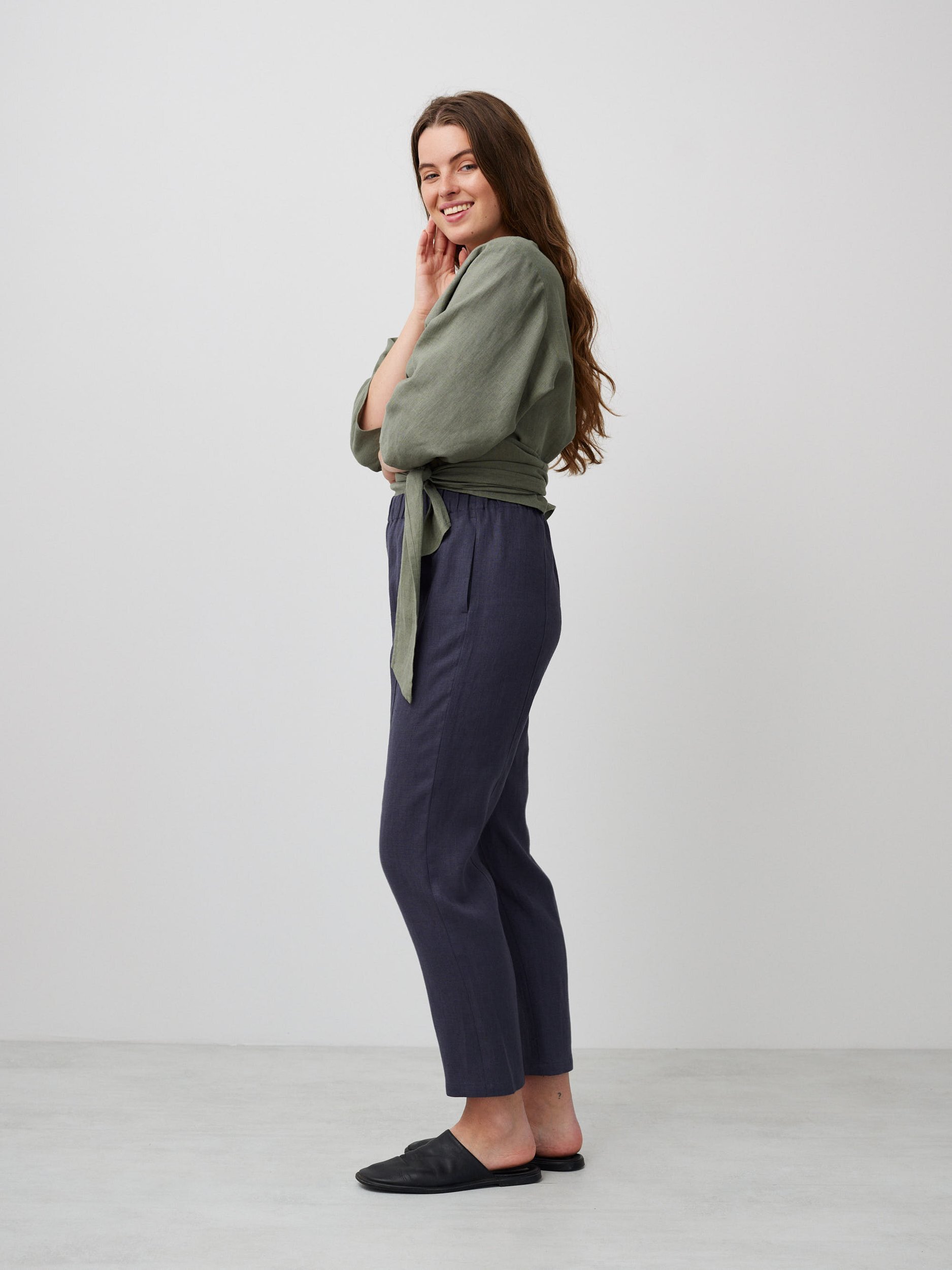 OLIVER High Waisted Linen Pants - Image 4