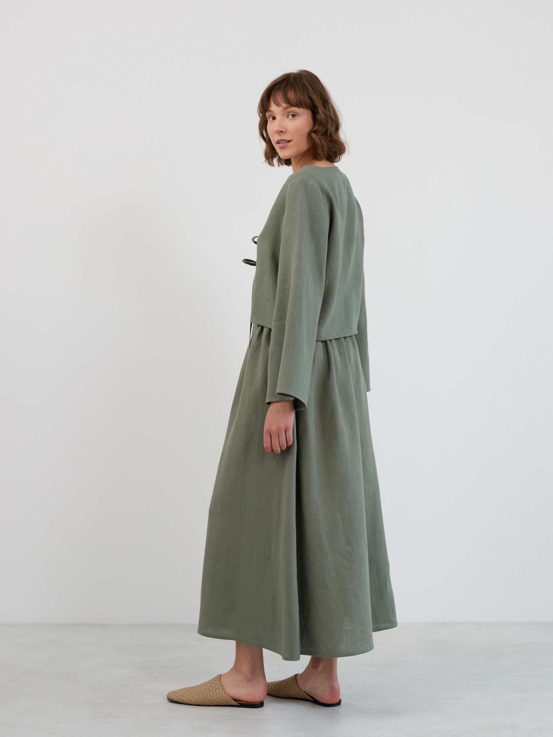 Linen Maxi Skirt with Elastic Waist OPHELIA - Image 3