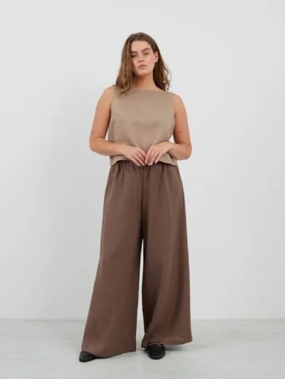 PEARL Long Wide Leg Linen Pants
