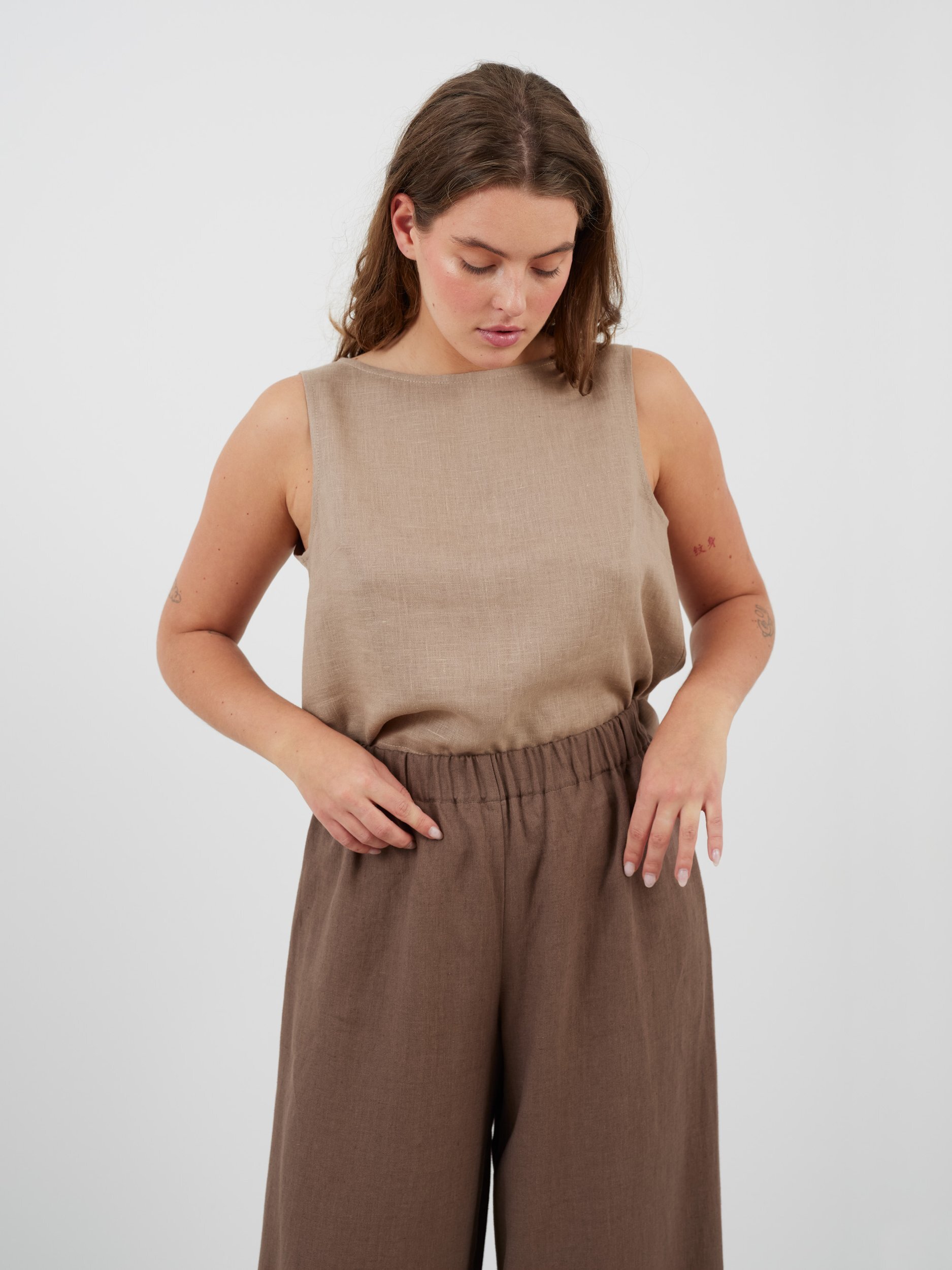 PEARL Long Wide Leg Linen Pants - Image 2